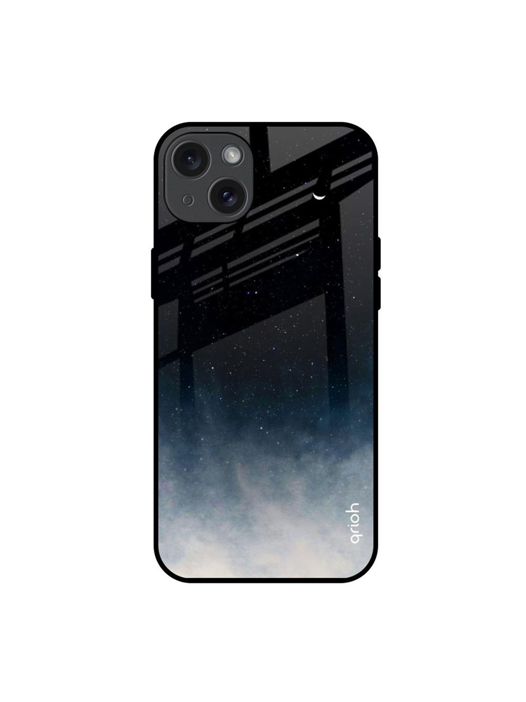 QRIOH Black Aura Printed iPhone 15 Plus Back Case