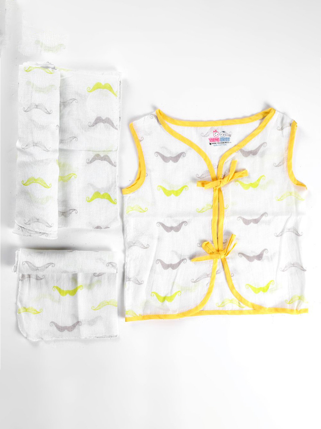 YOUNG BIRDS Pack Of 9 Pieces Baby Apparel Gift Set