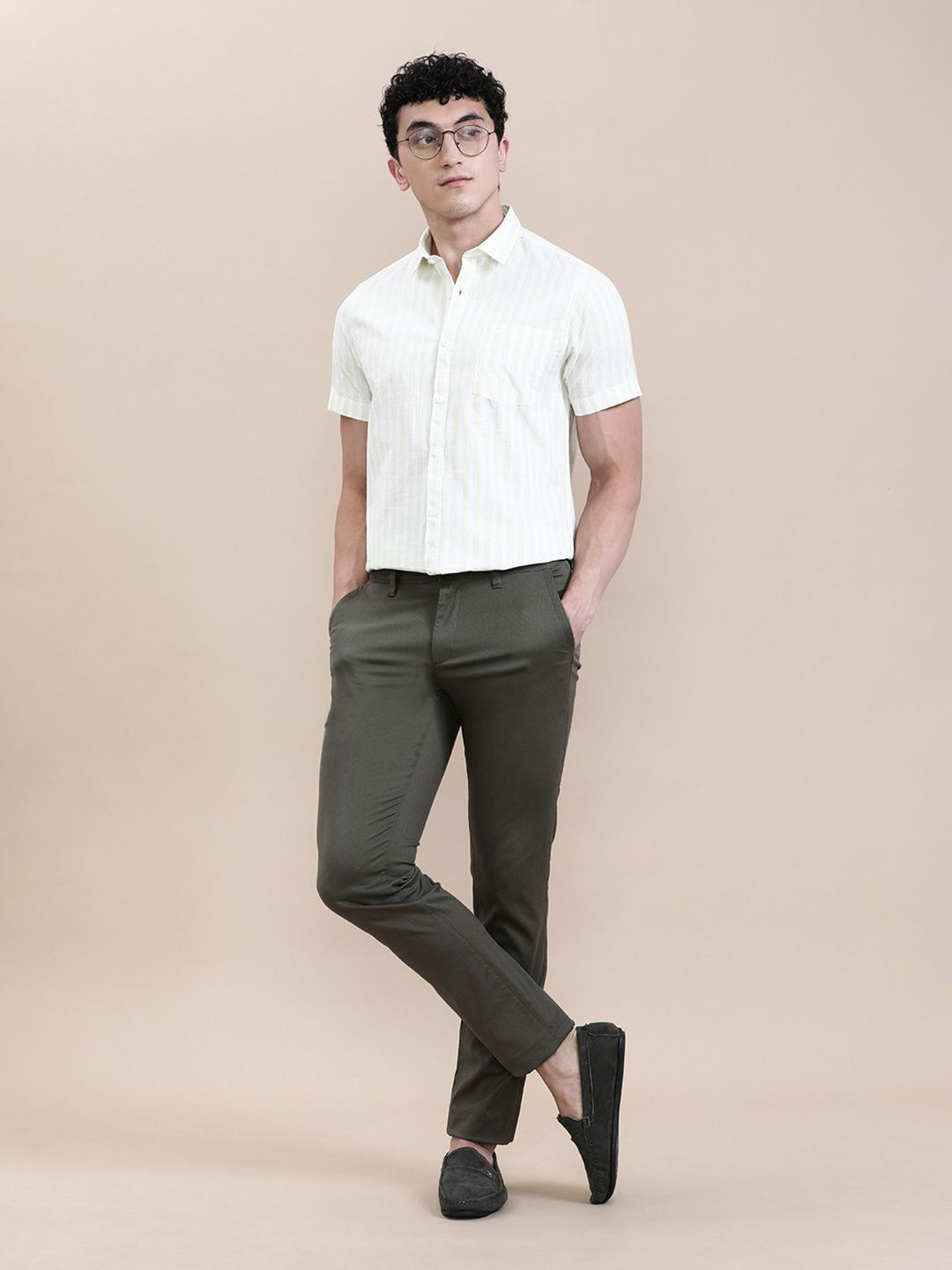 Crocodile Men Cool Stripe Fluid Shirt