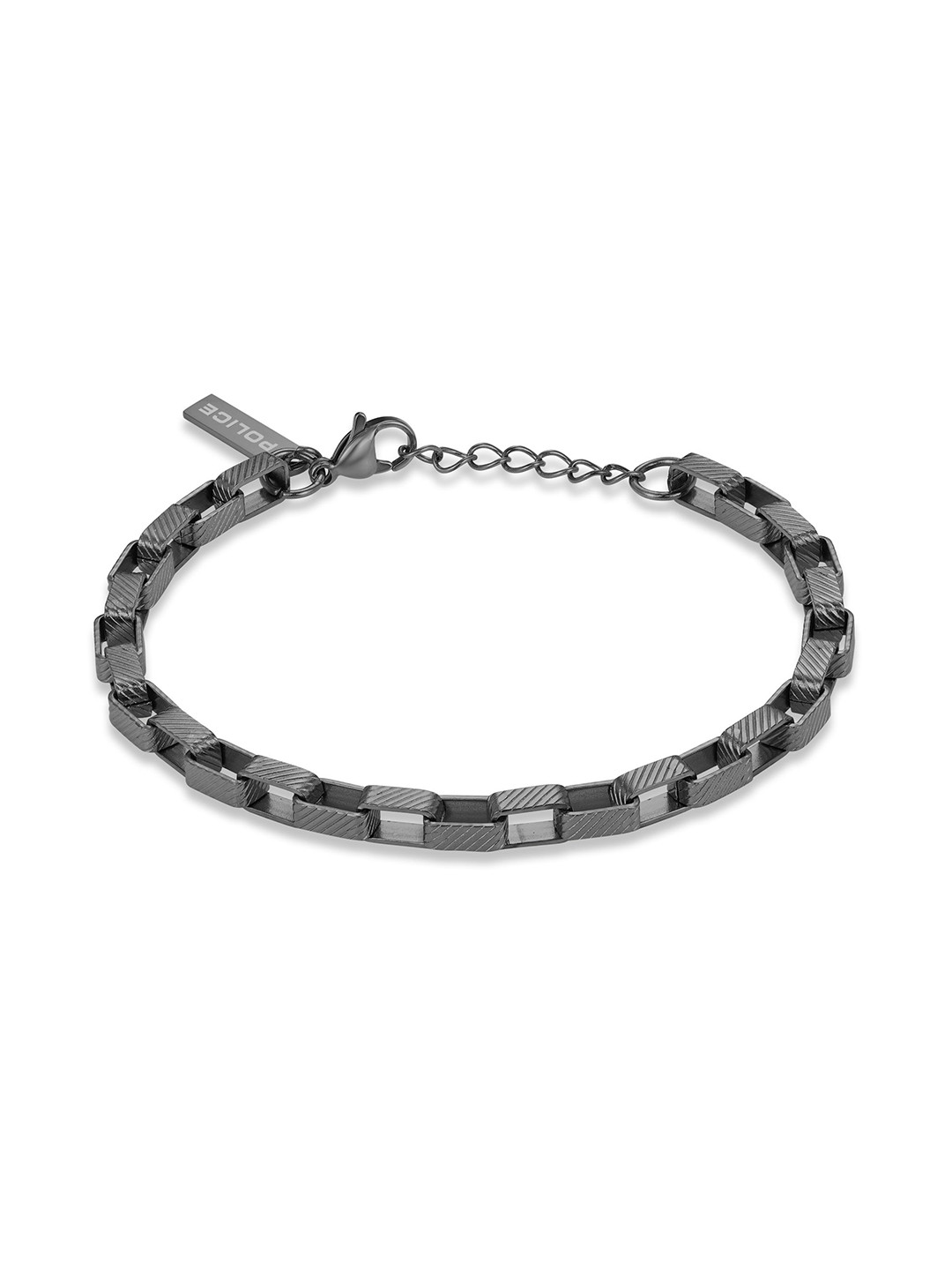 Police Player Men Stainless Steel Link Bracelet