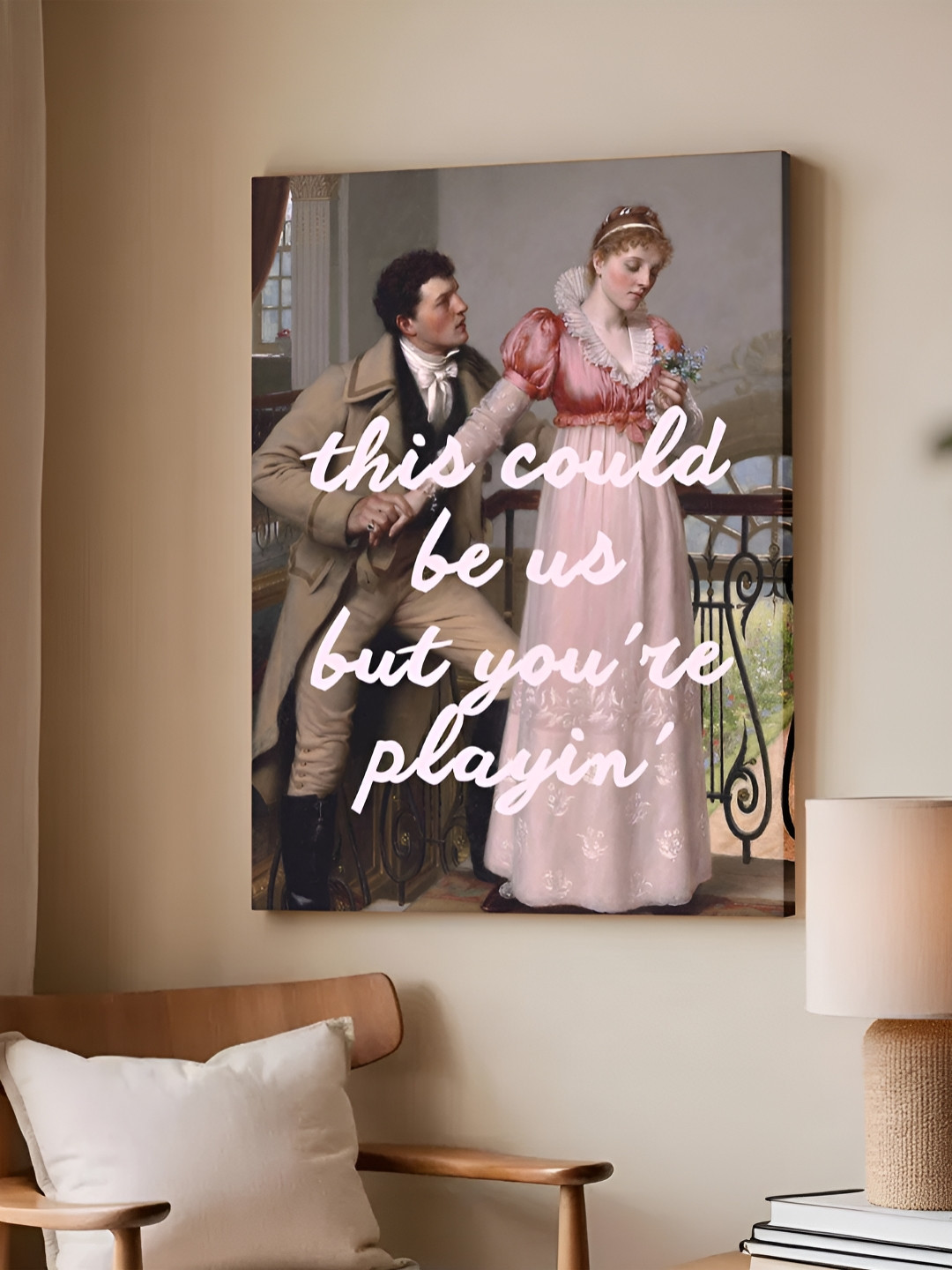 Art Street Feminist Altered Stretch Pink And Brown Millennials Canvas Wall Art