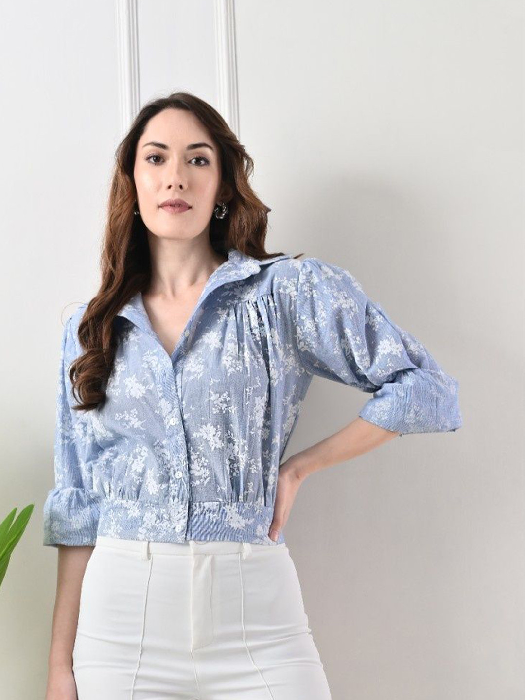 LABEL REGALIA Women Smart Floral Opaque Printed Casual Shirt