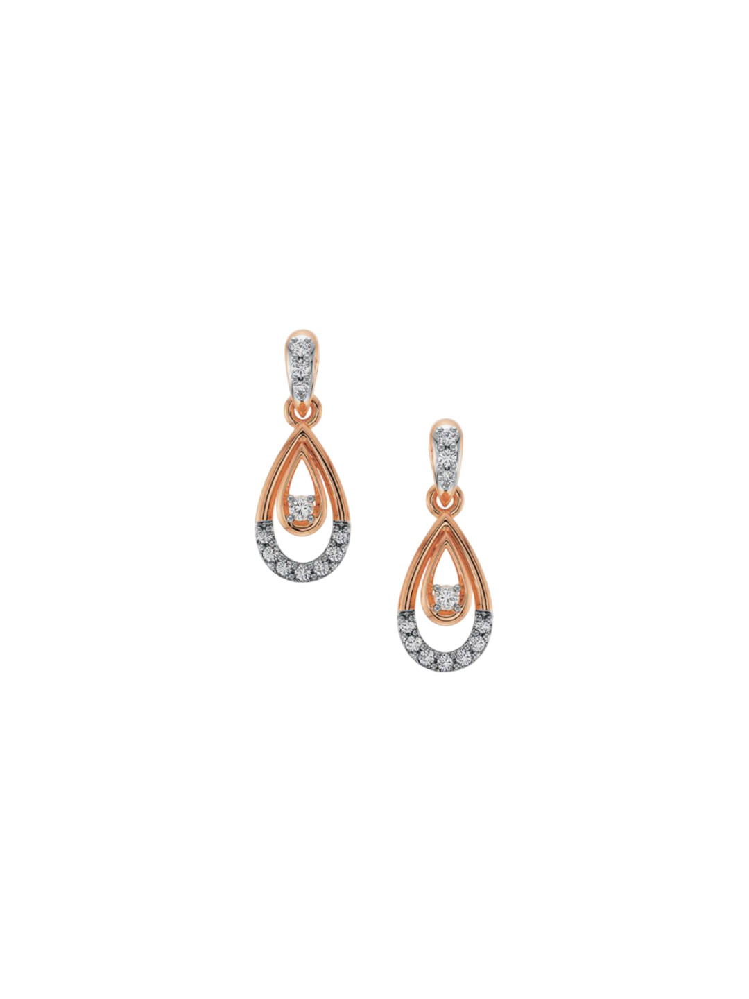 Emori Glamorous Dangle Lab Diamond in 14KT Gold Earring