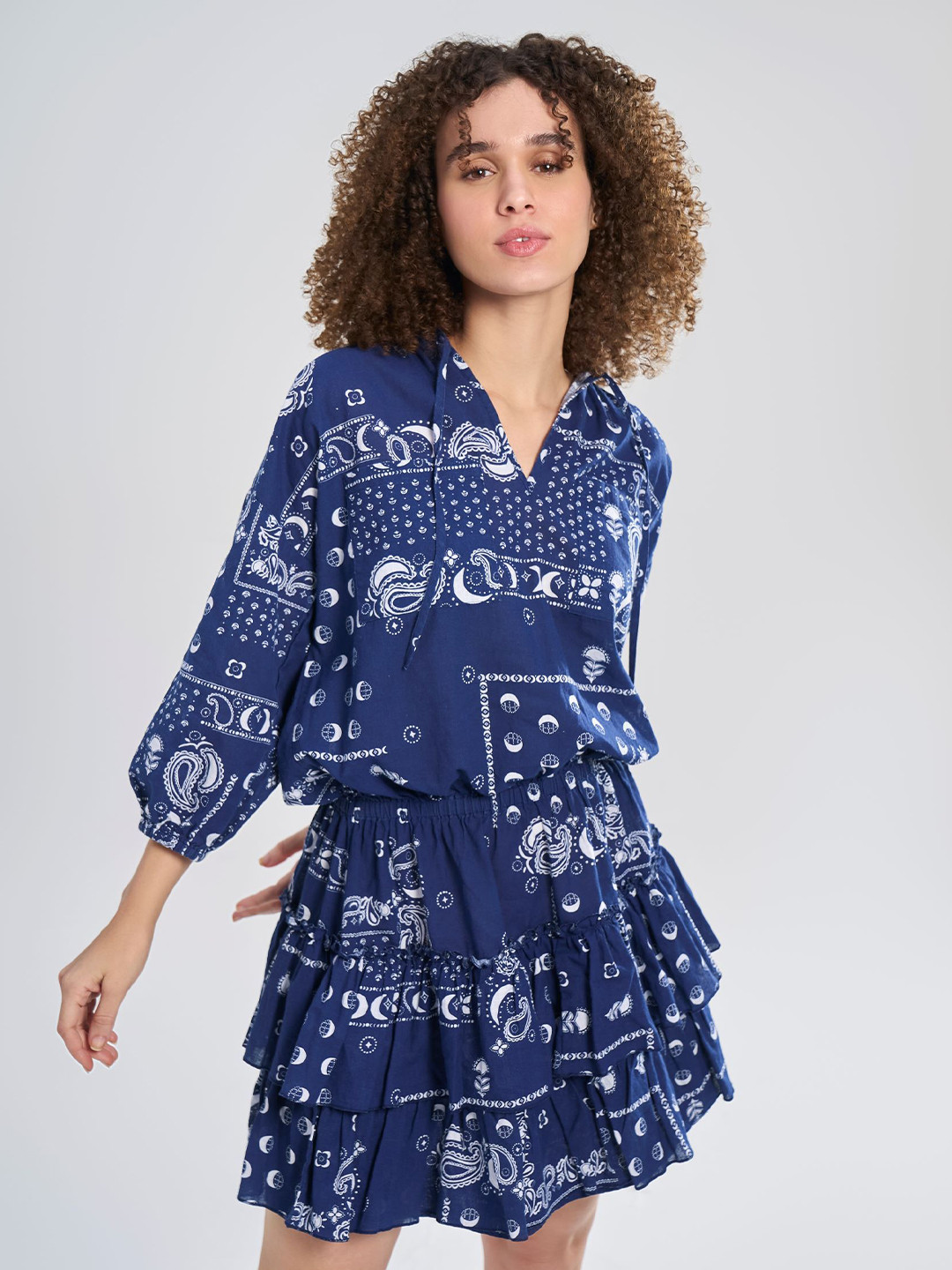 Terra Luna Floral Print Fit & Flare Dress