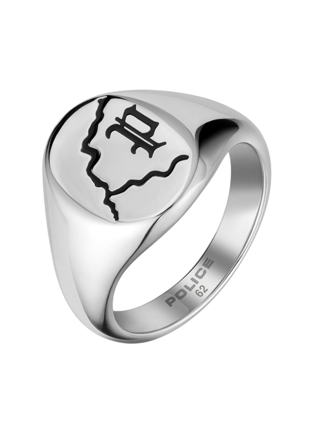 Police Men Stainless Steel Fracture Crazepattern Finger Ring