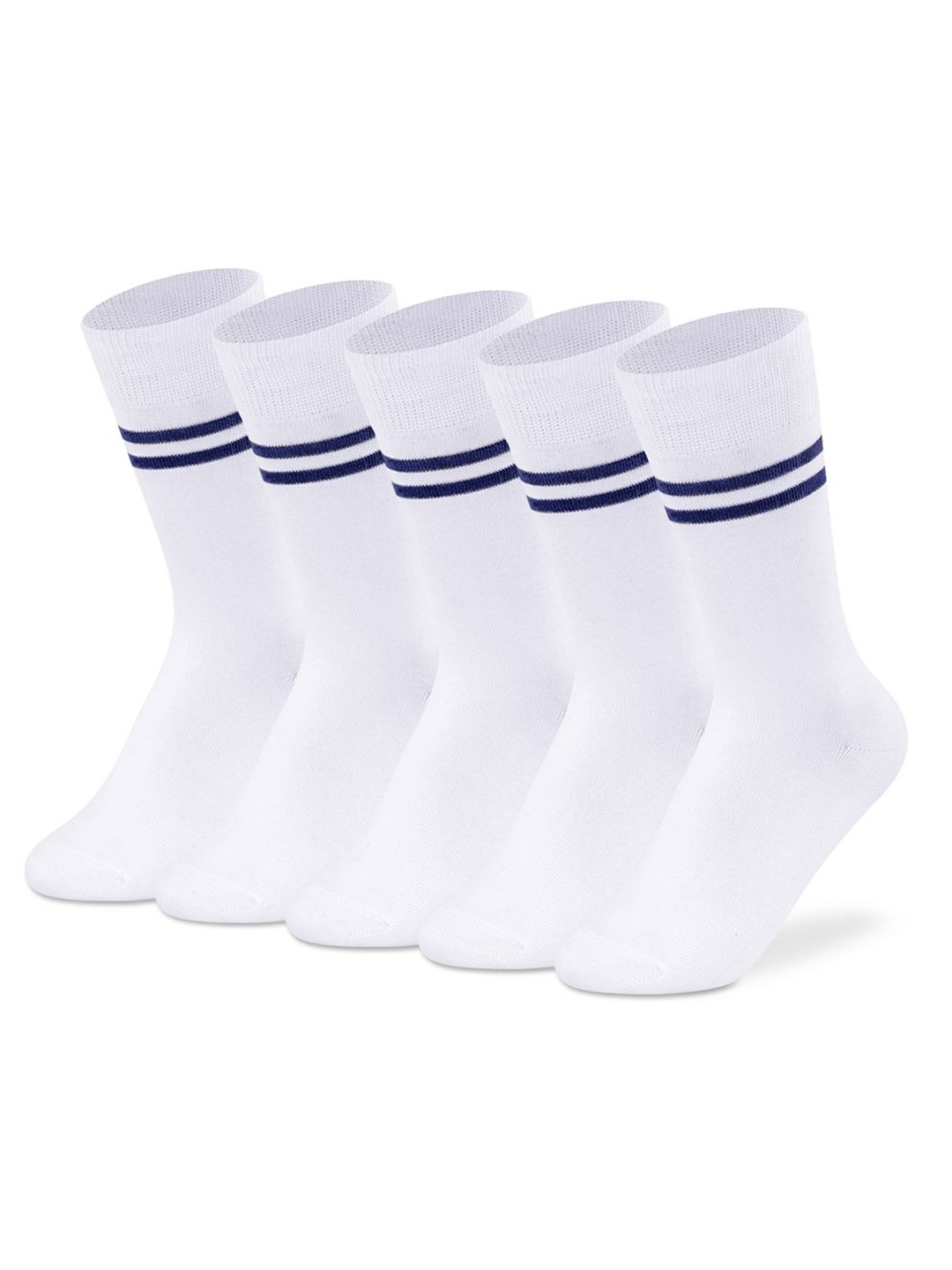 Supersox Unisex Kids Pack Of 5 Striped Regular School Uniform Socks