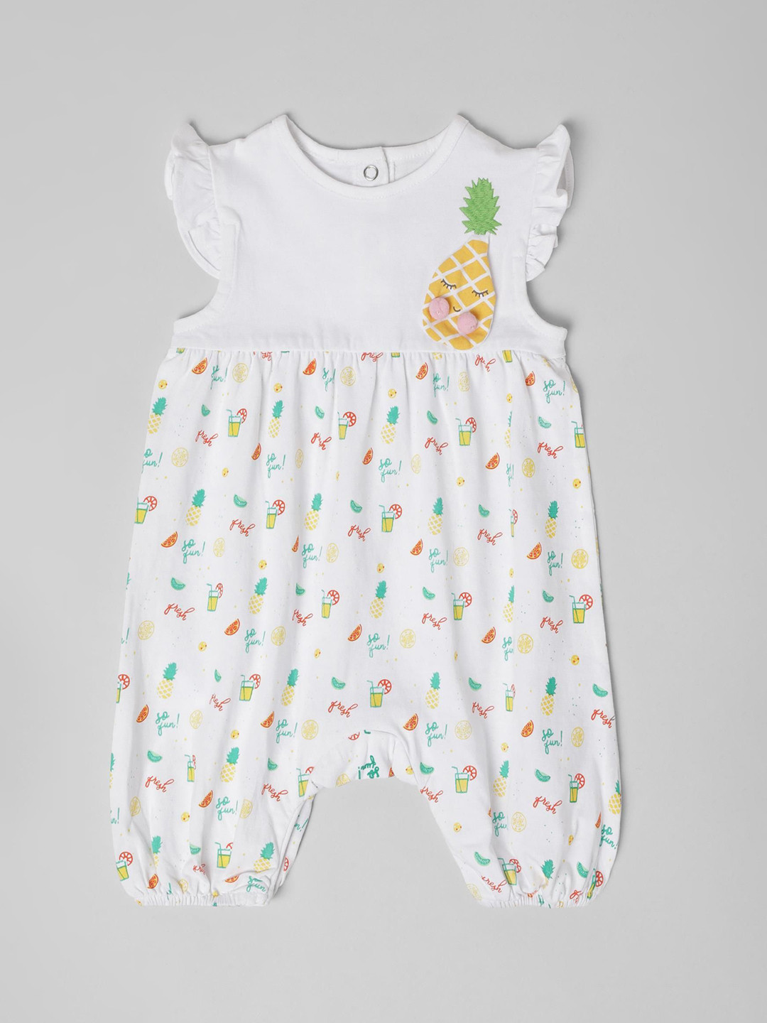Babies R Us Infant Girls Printed Cotton Rompers