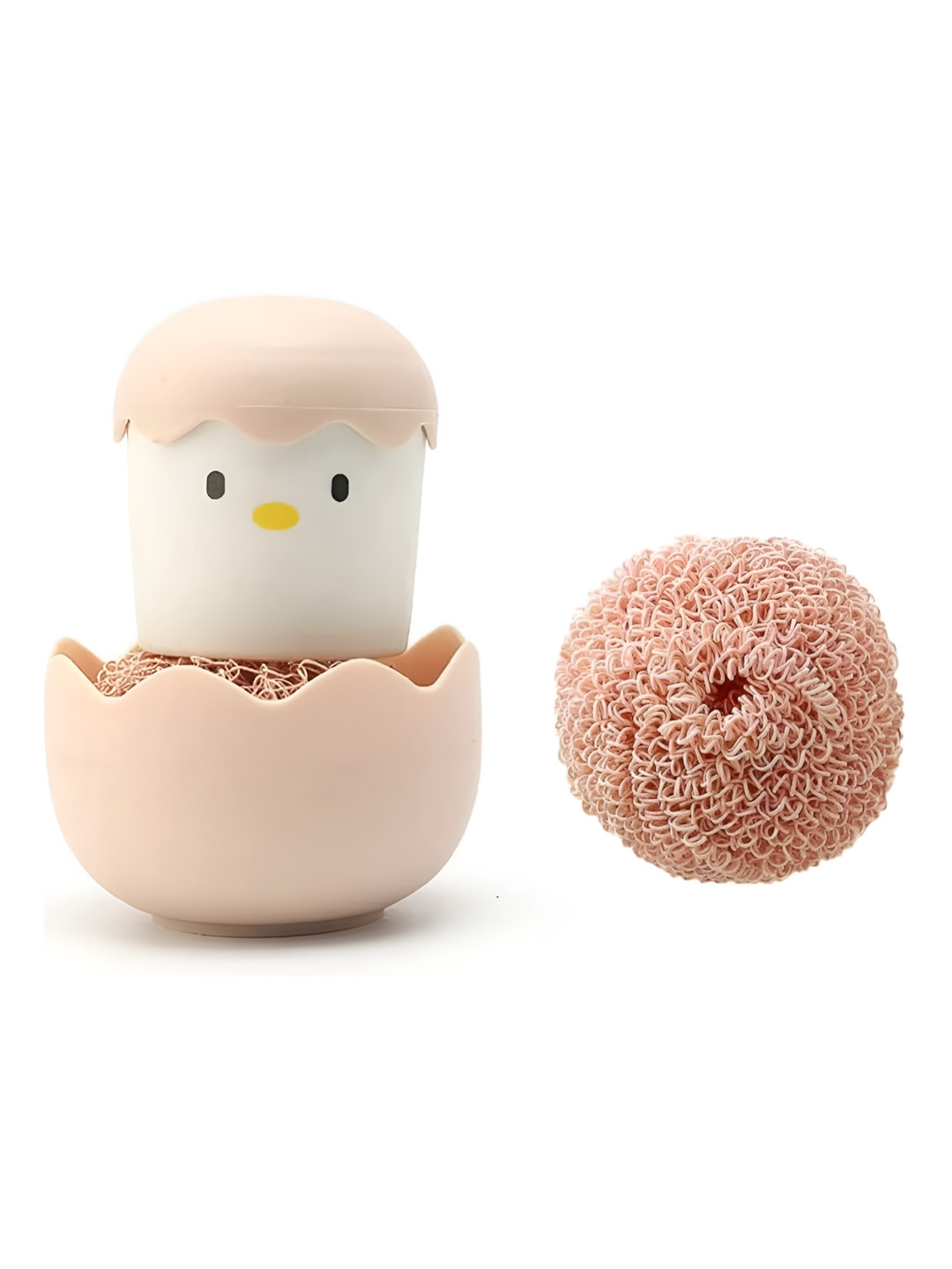 Baskety Pink & White Cleaning Brush With Handle