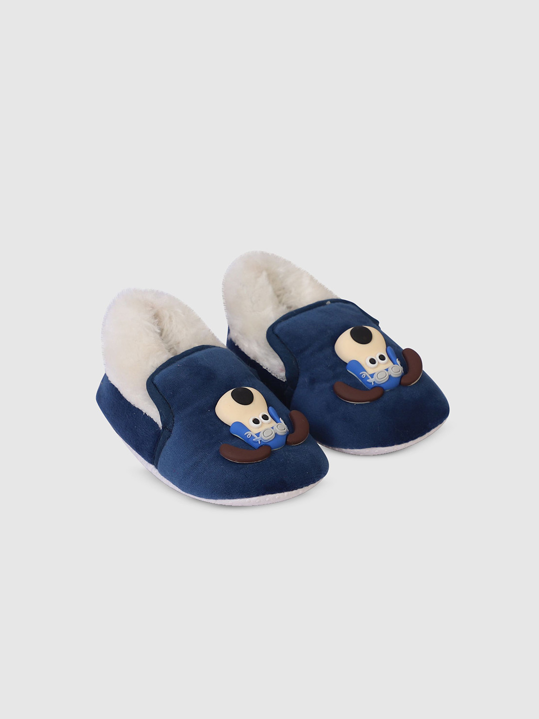 COCO CANDY Girls Dog Fur Booies Blue