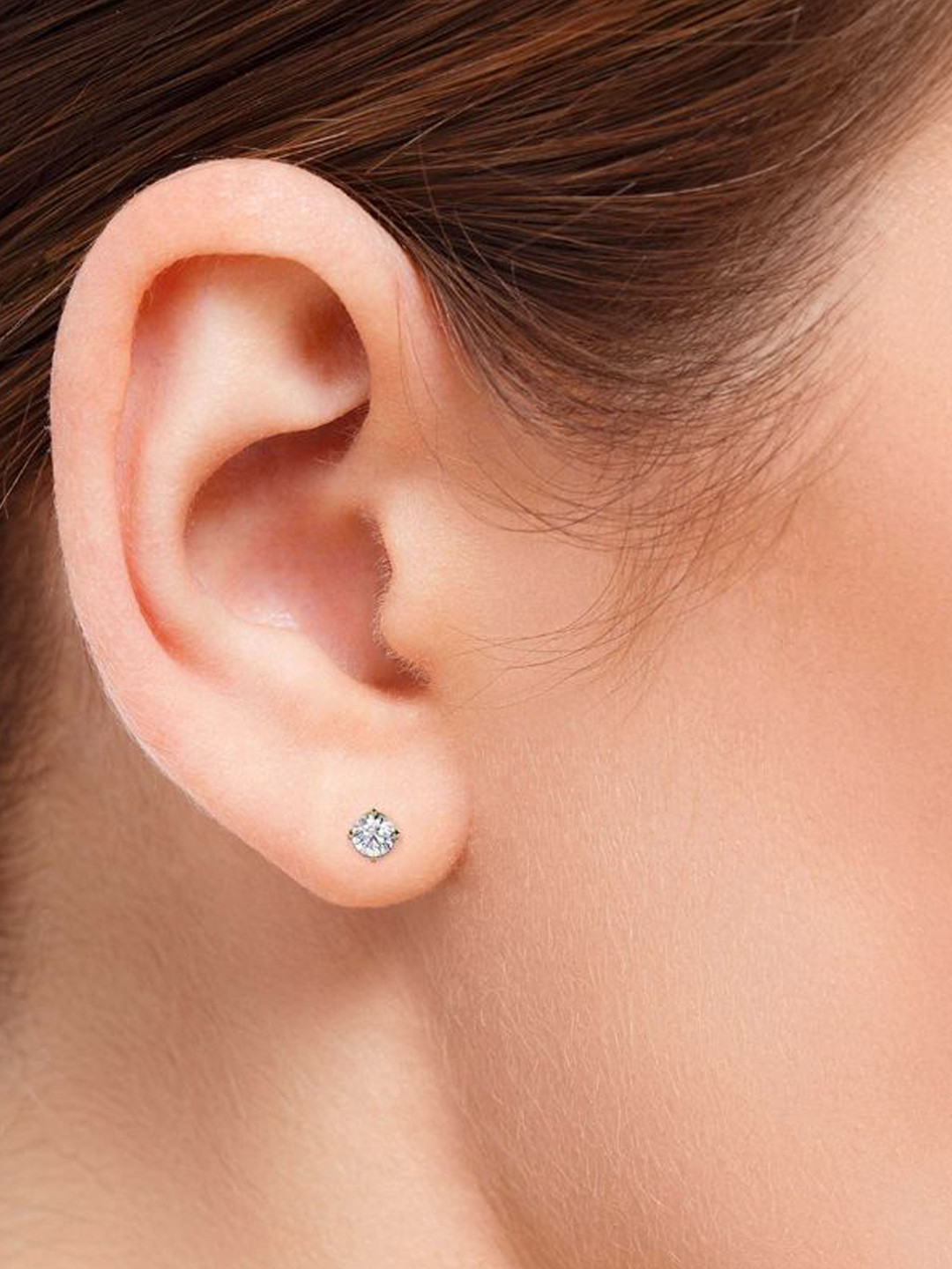 Emori 0.25 CT Solitaire Lab Diamond in 14KT Gold Earring