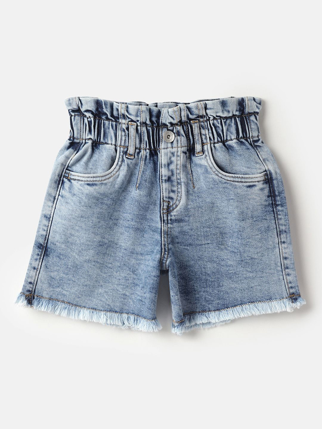 United Colors of Benetton Girls Washed Denim Shorts Technology