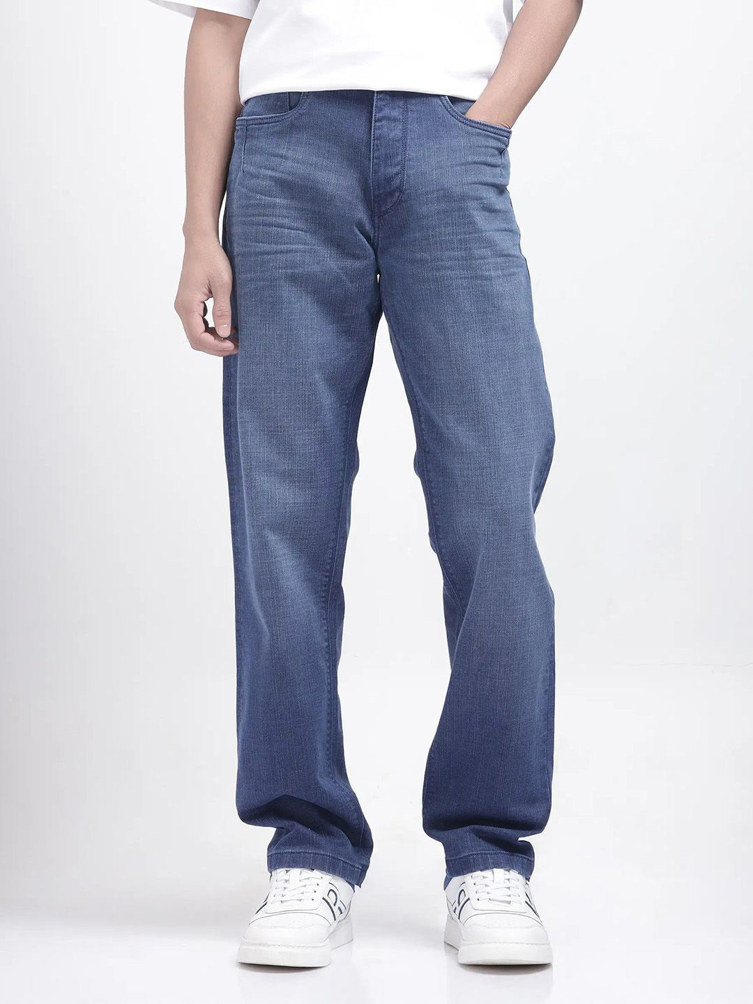 RARE RABBIT Men Comfort Mid-Rise Stretchable Jeans