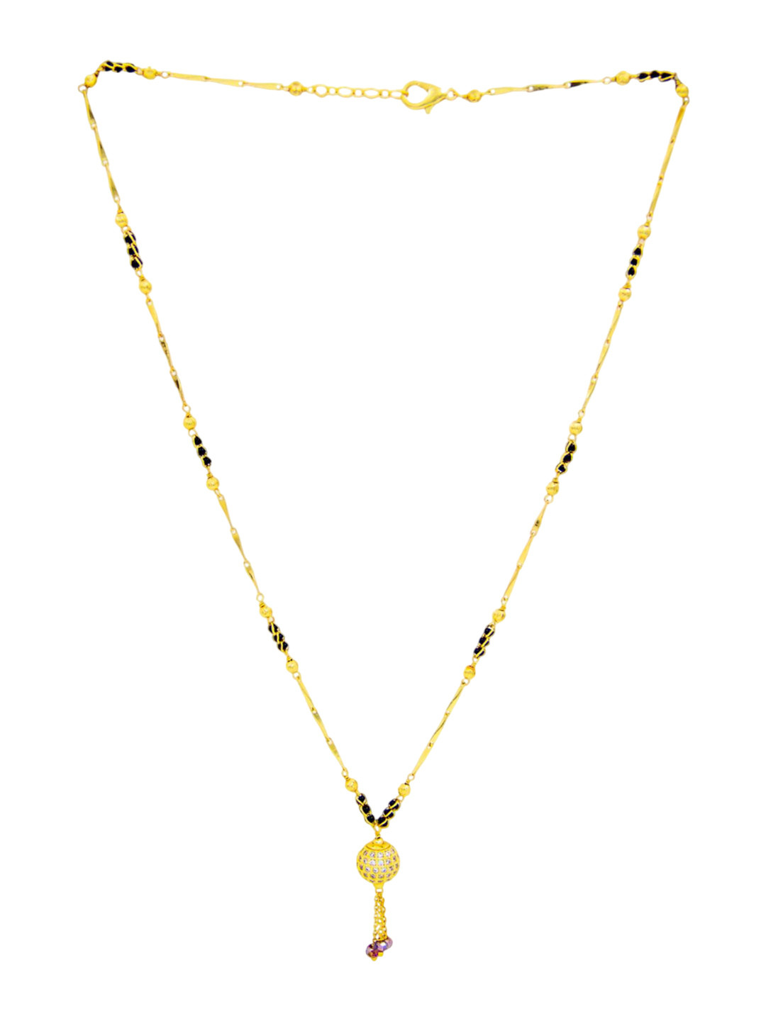 jueri Gold-Plated American Diamond Studded Mangalsutra