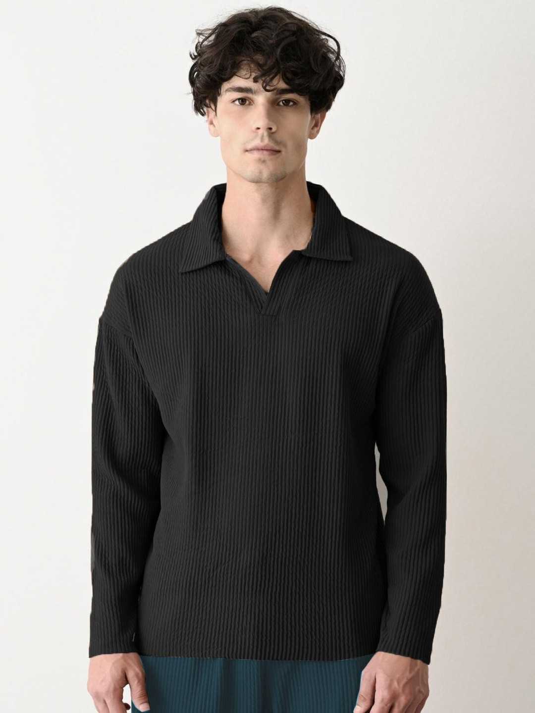 Moda Rapido Men Solid Polo Collar T-shirt