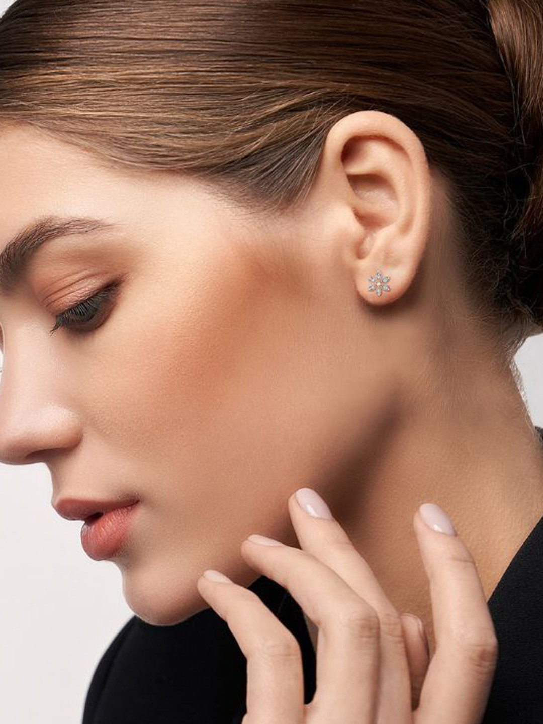 Emori Delicate Blossom Lab Diamond in 14KT Gold Stud