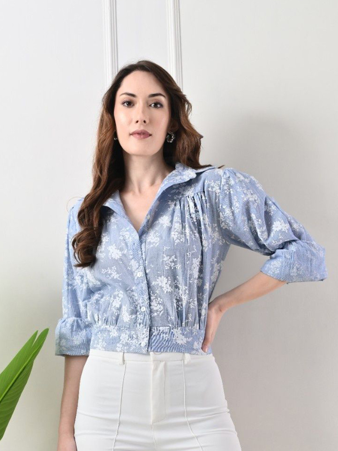 LABEL REGALIA Women Smart Floral Opaque Printed Casual Shirt