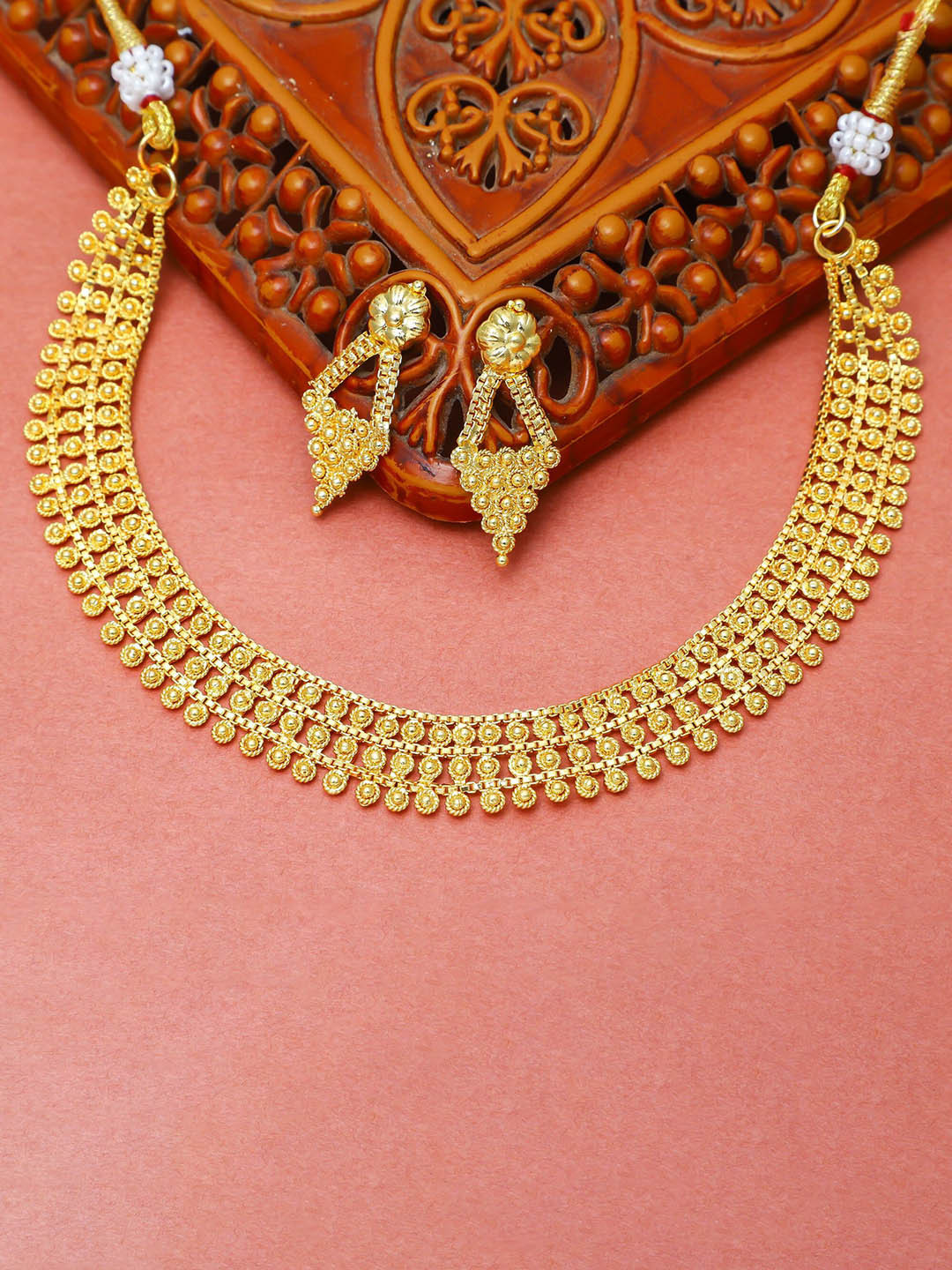 ROFARWORD Gold-Plated Traditional Jewellery Set