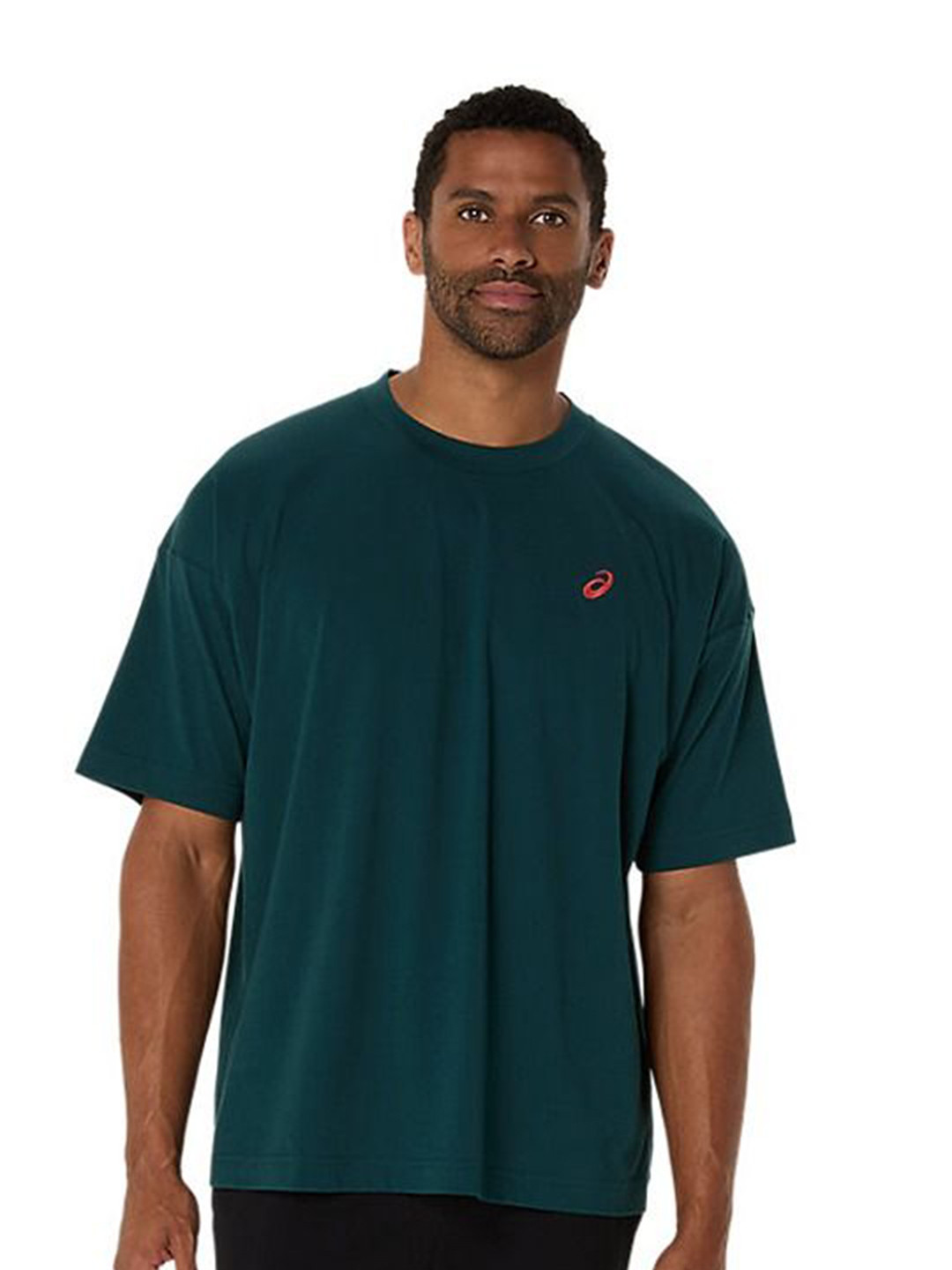 ASICS Men Solid Round Neck Relaxed Fit T-shirt
