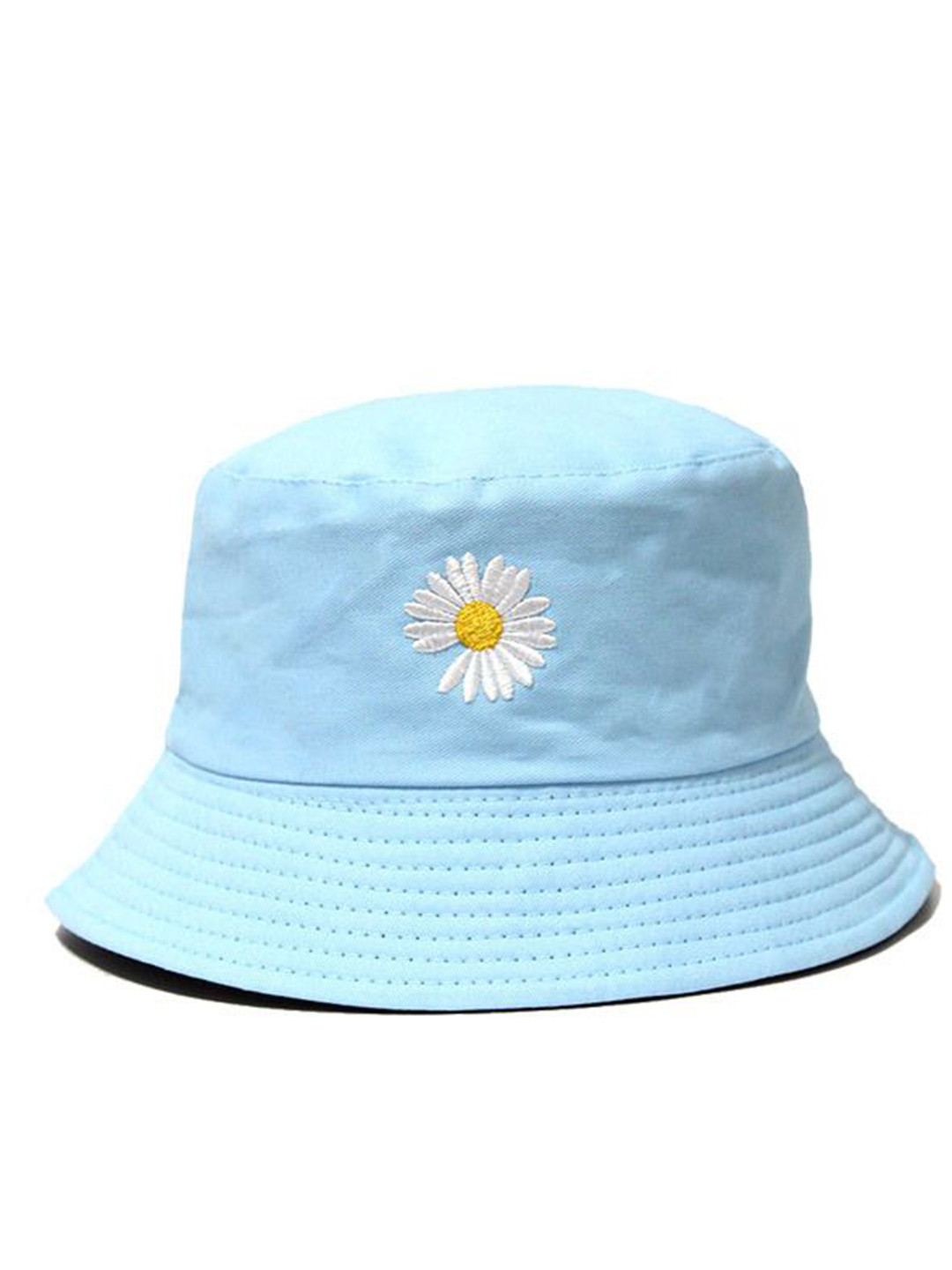 Alexvyan Women Blue Embroidered Bucket Hat