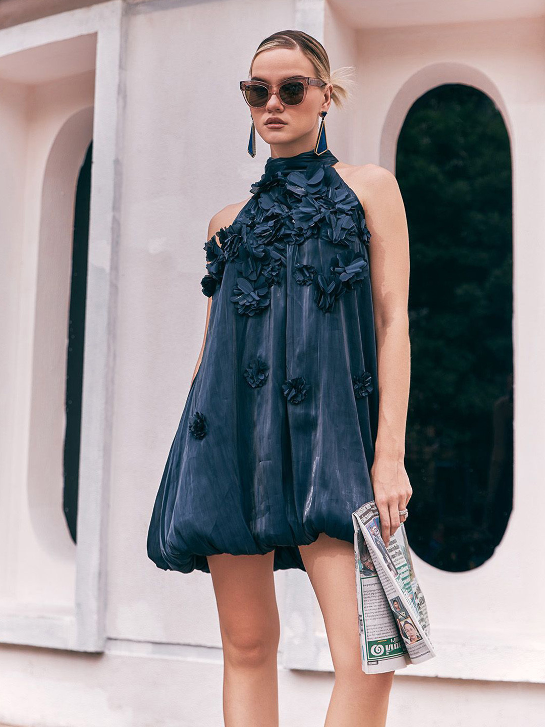 HOUSE OF FETT Women Applique Balloon Dress