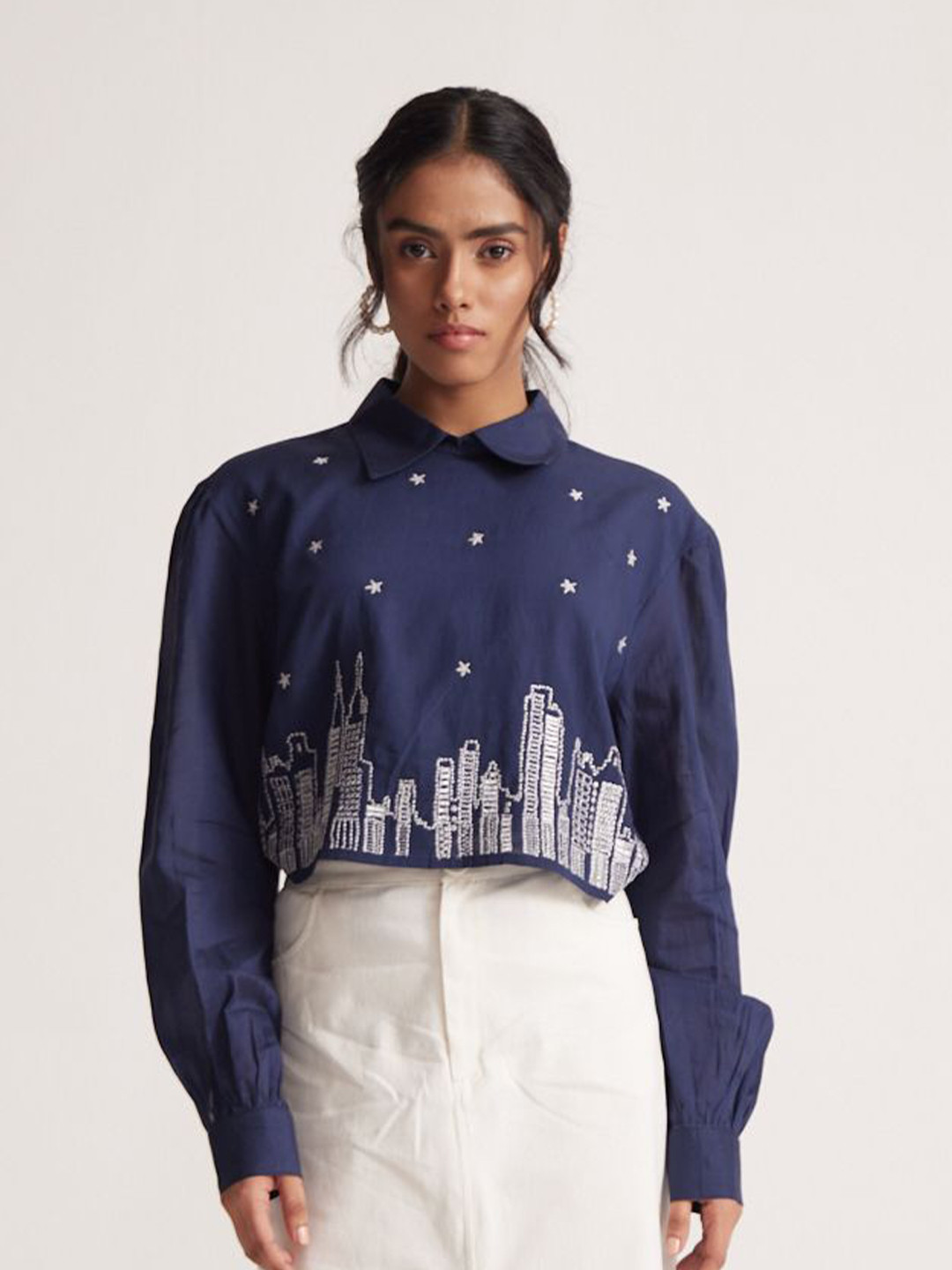 Western Era Print Cotton High-Low Top