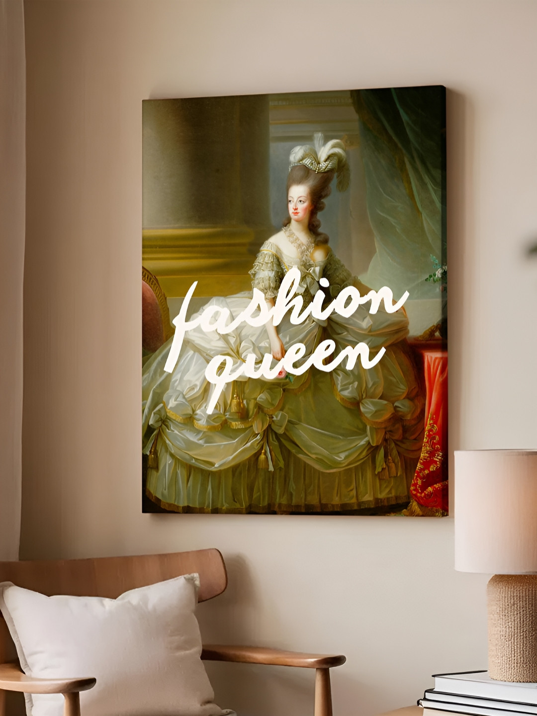 Art Street Feminist Altered Stretch Green And White Millennials Canvas Wall Art