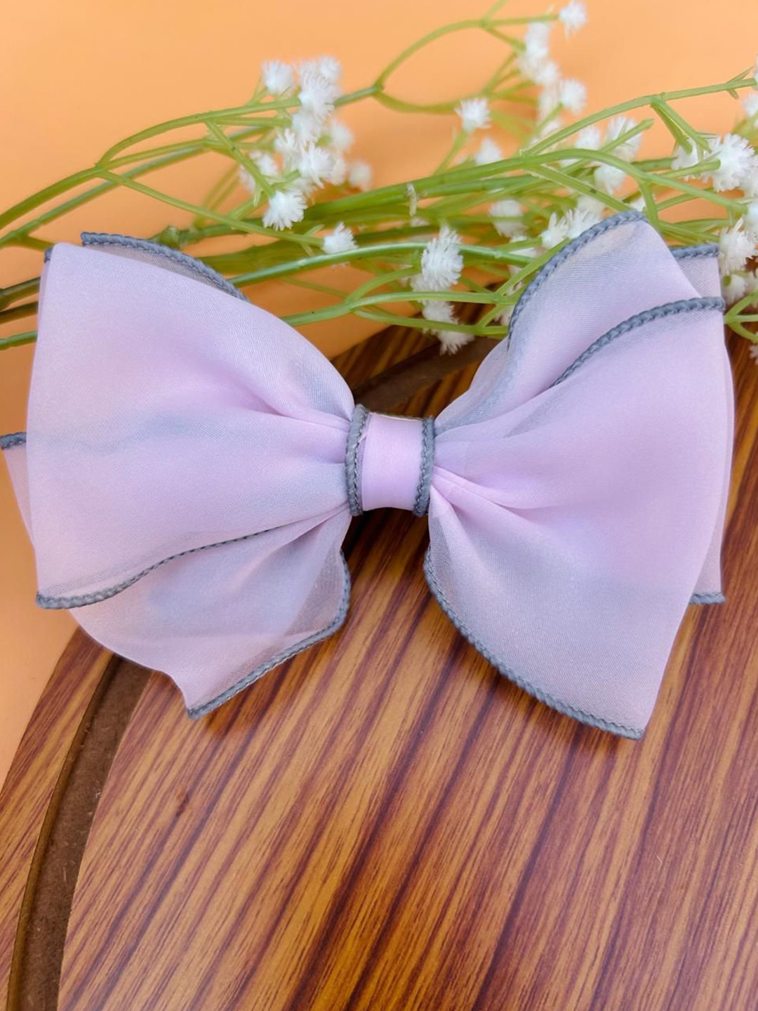 Radhya Accessories Women Pastel Dual Colour Alligator Hair Bow Clip