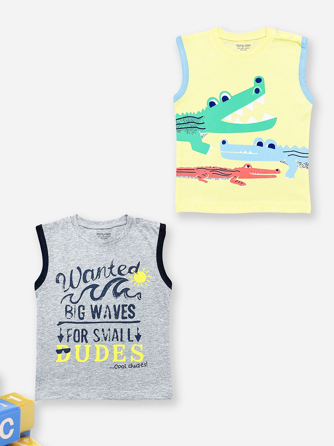 Miss & Chief Unisex Kids Graphic Printed Round Neck Regular Fit Cotton T-shirts