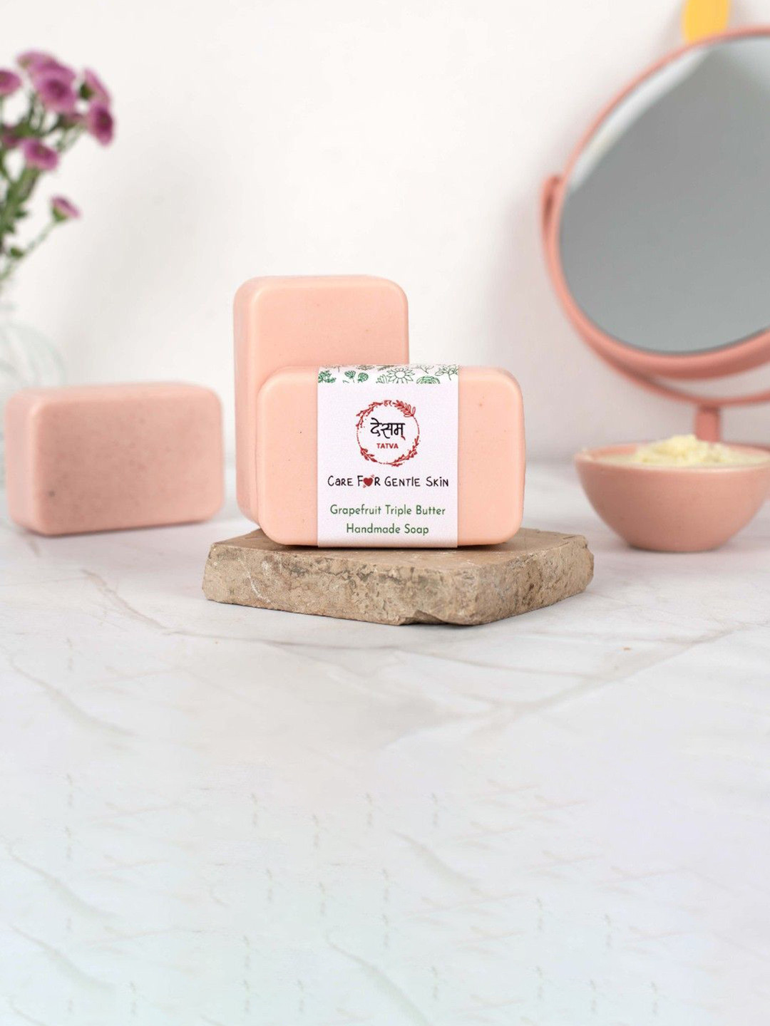 Desam Organics Tatva Kids Grapefruit Triple Butter Bathing Bar - 80 g