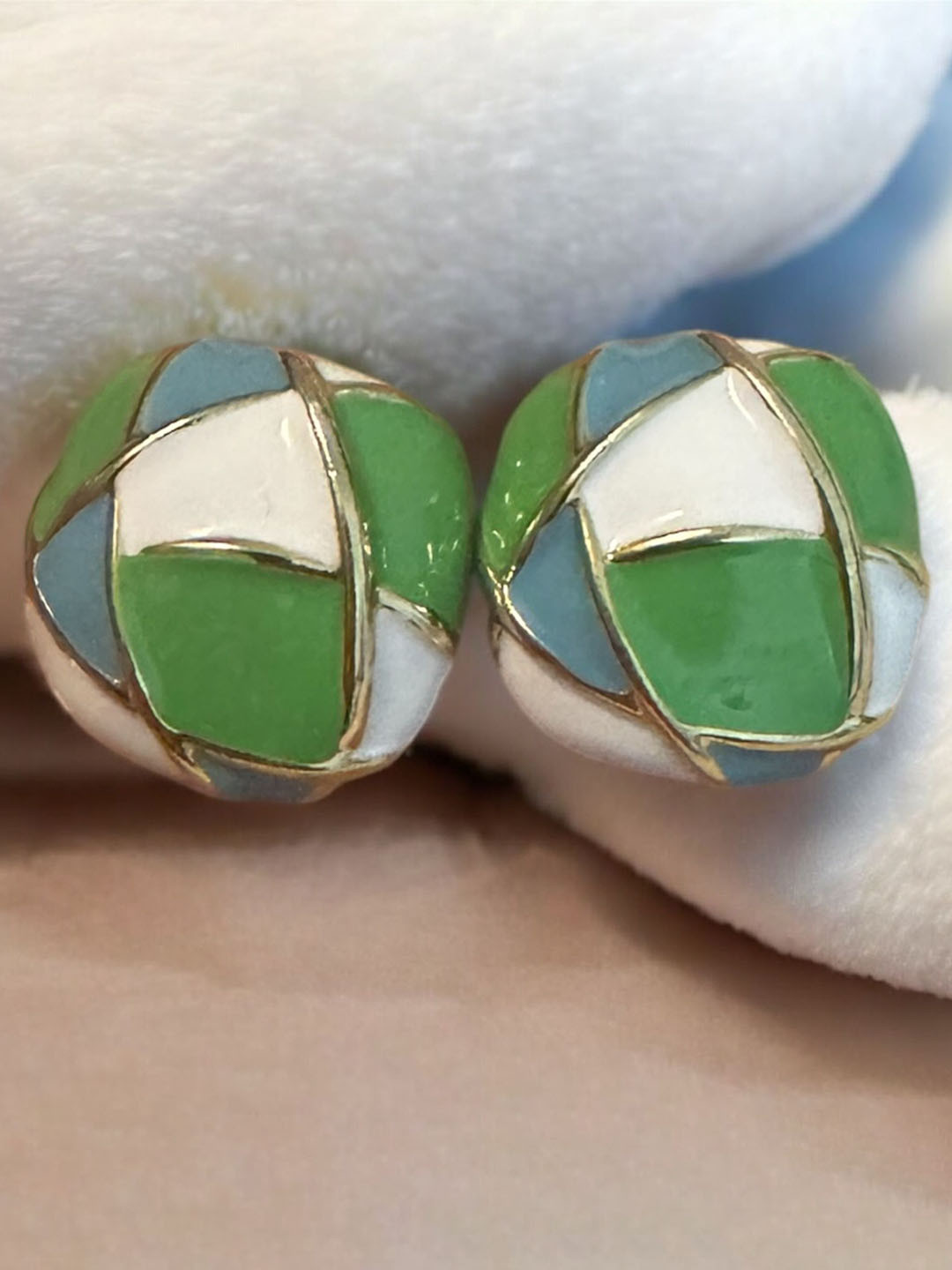 DKane Designs Gold-Plated Square Shaped Studs