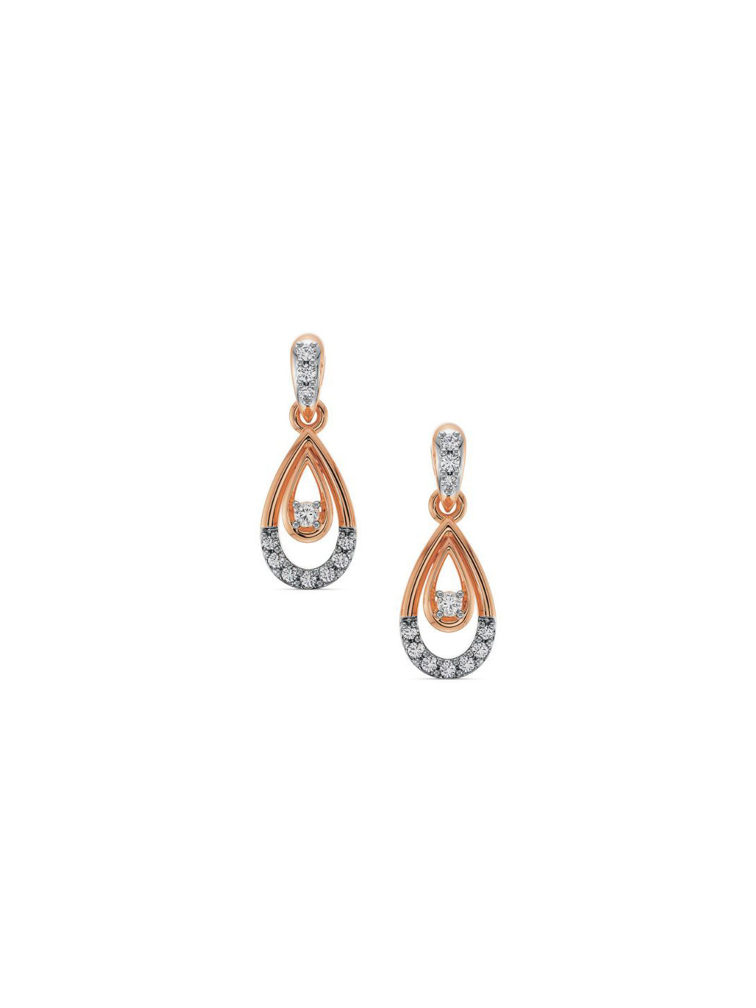 Emori Glamorous Dangle Lab Diamond Earring in 18KT Gold