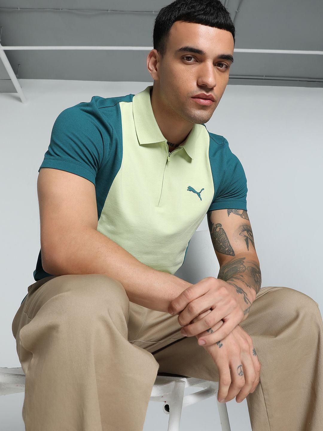 Puma Elevated Colorblock Men's Slim Fit Polo