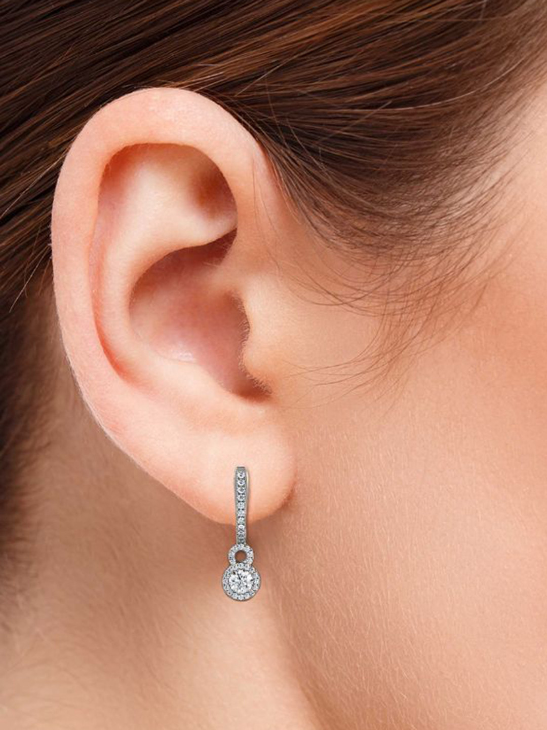 Emori Lab Diamond Droplet Earring in 18KT Gold