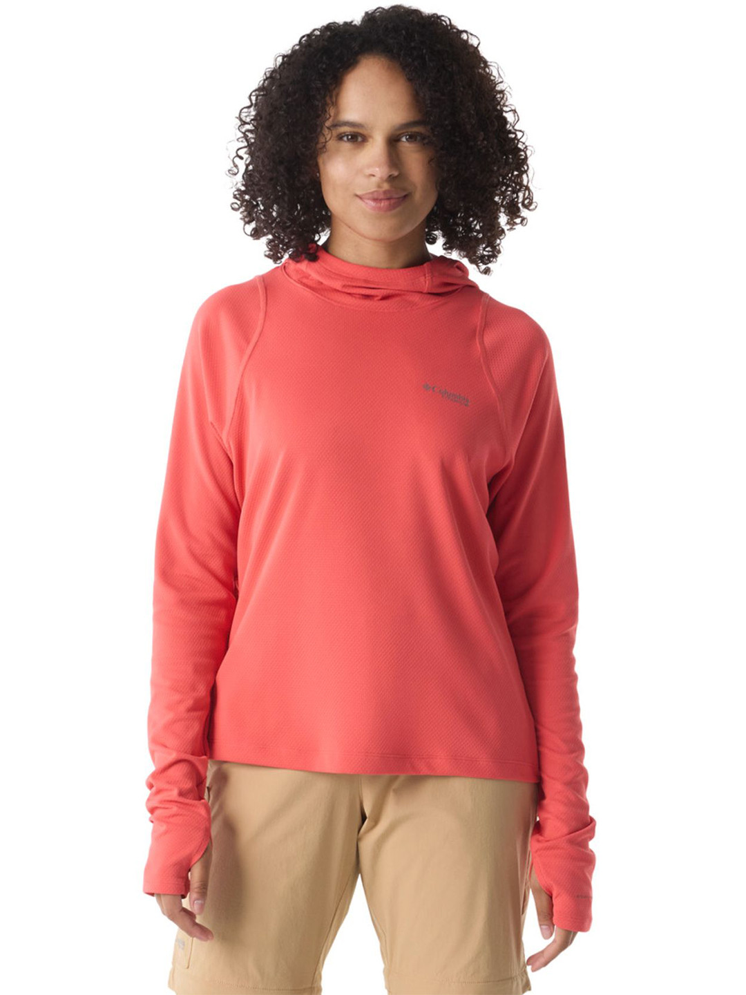Columbia Women Solid Hood T-shirt