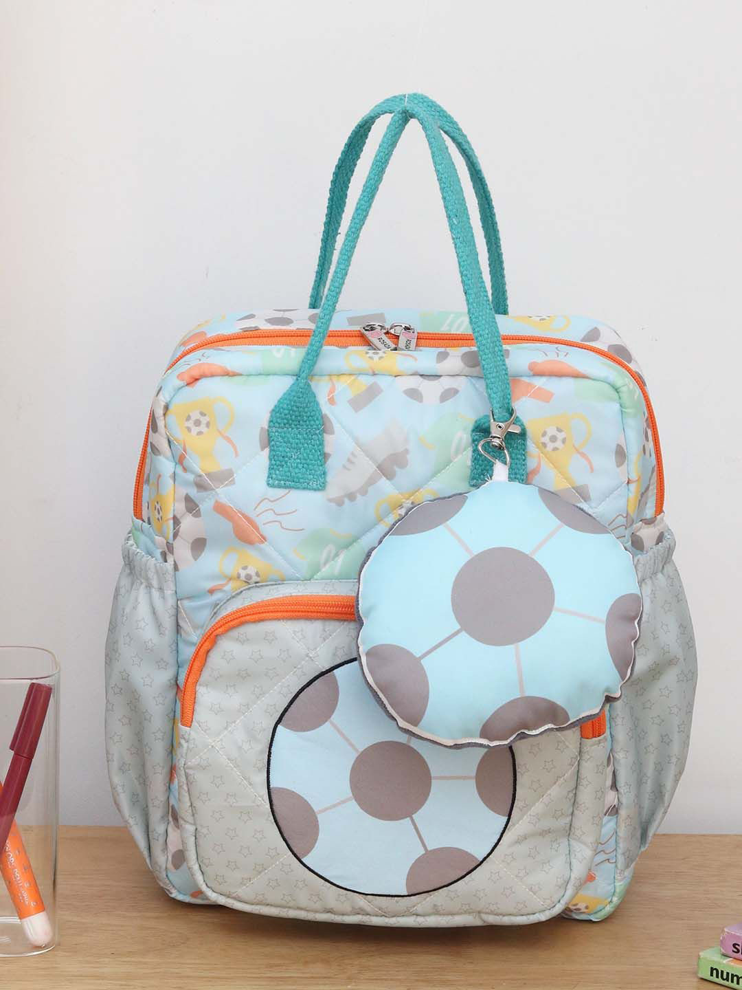 ROSADA Kids Football Champ Printed Durable Backpack