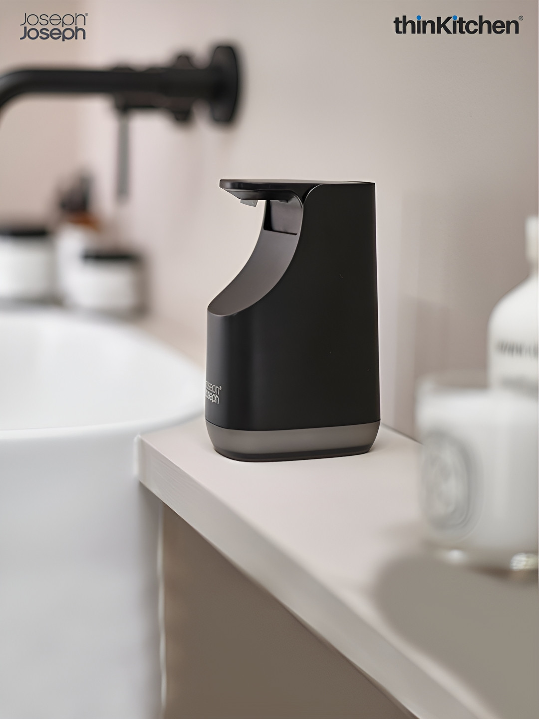 Joseph Joseph Black Solid Polypropylene Soap Dispenser