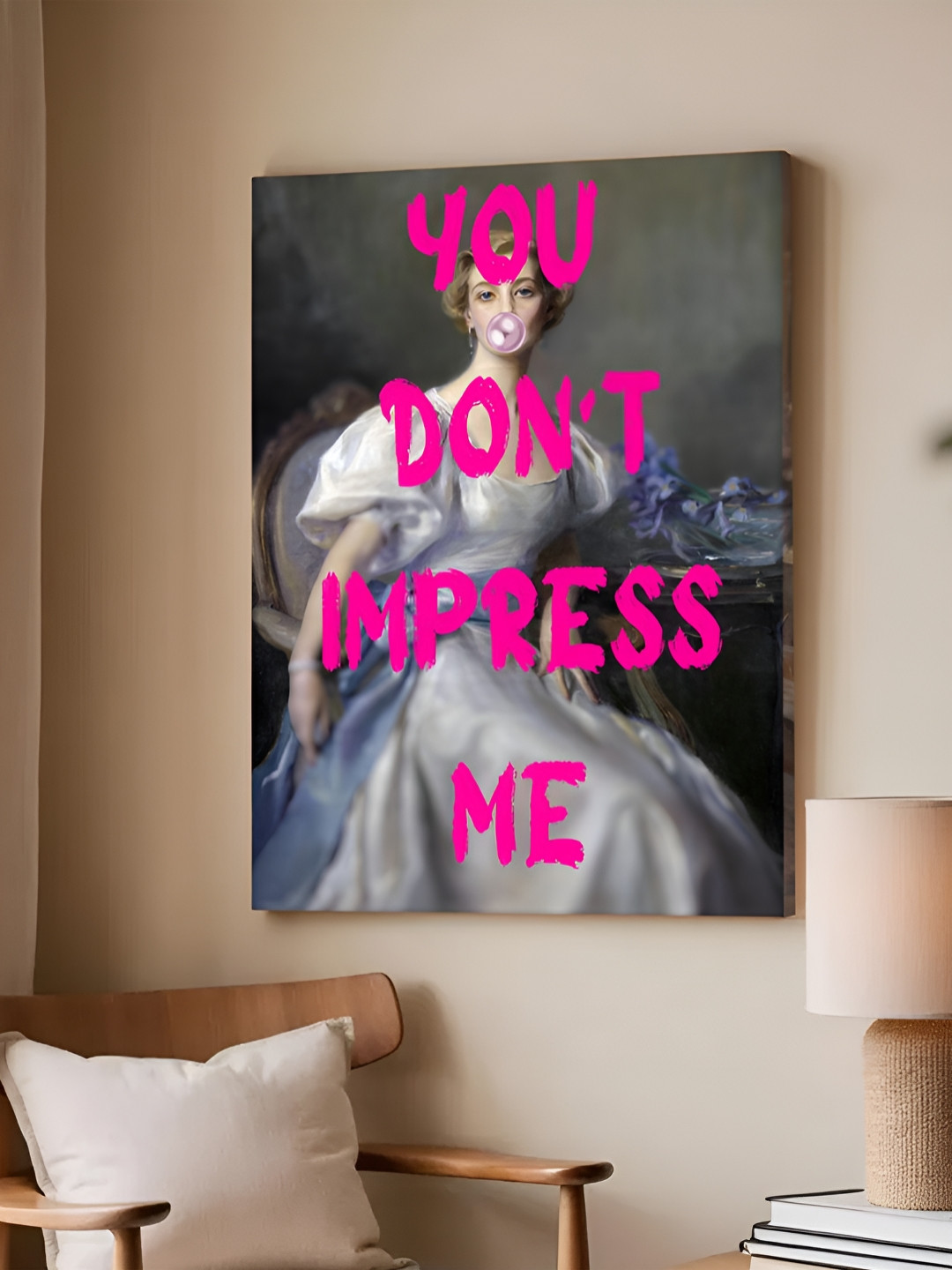 Art Street White & Pink Feminist Millennials Canvas Wall Art
