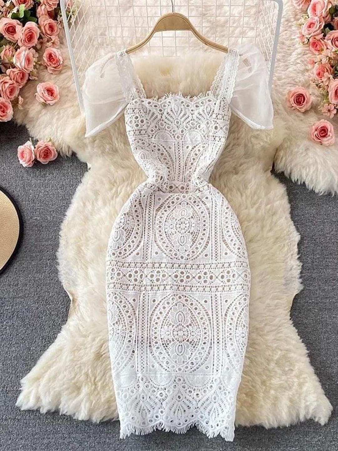 Miss Mosa By Akanksha  Women Jane Eyelet Dress