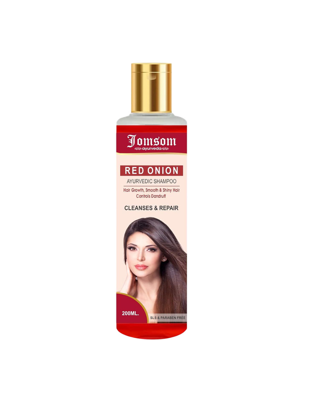 JOMSOM Ayurvedic Red Onion Shampoo For Hair Growth - 200 ml