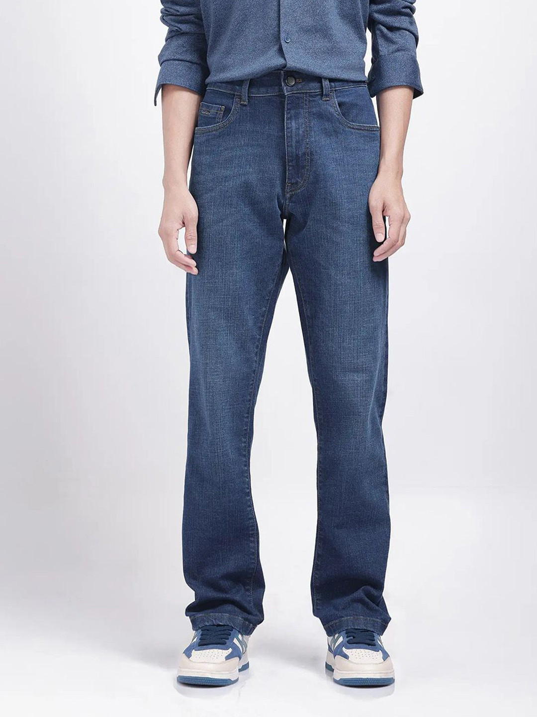 RARE RABBIT Men Alex Primary Comfort Light Fade Stretchable Jeans