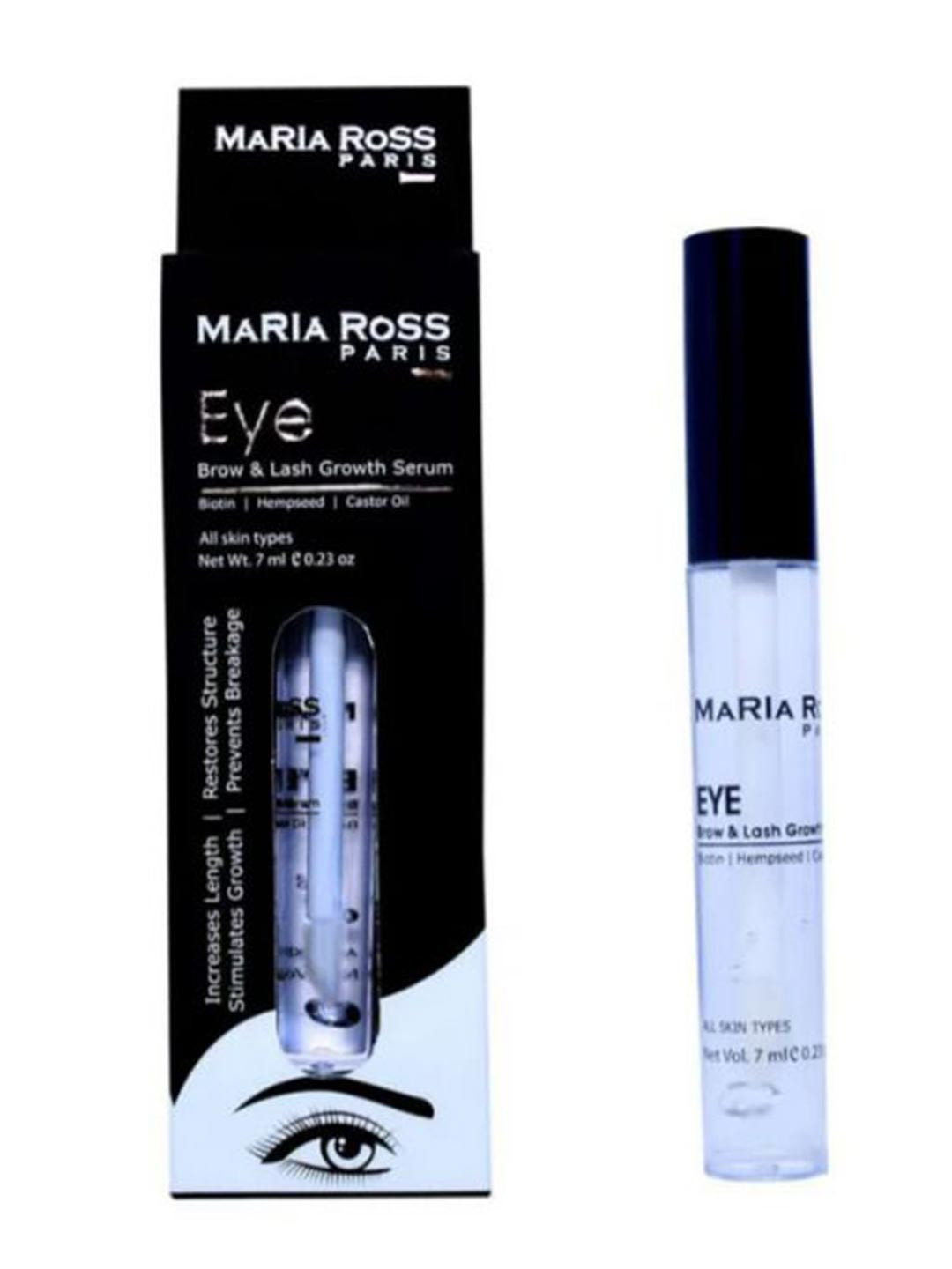 MARIA ROSS PARIS Eye Brow & Lash Growth Serum With Biotin & Castor Oil - 7 ml