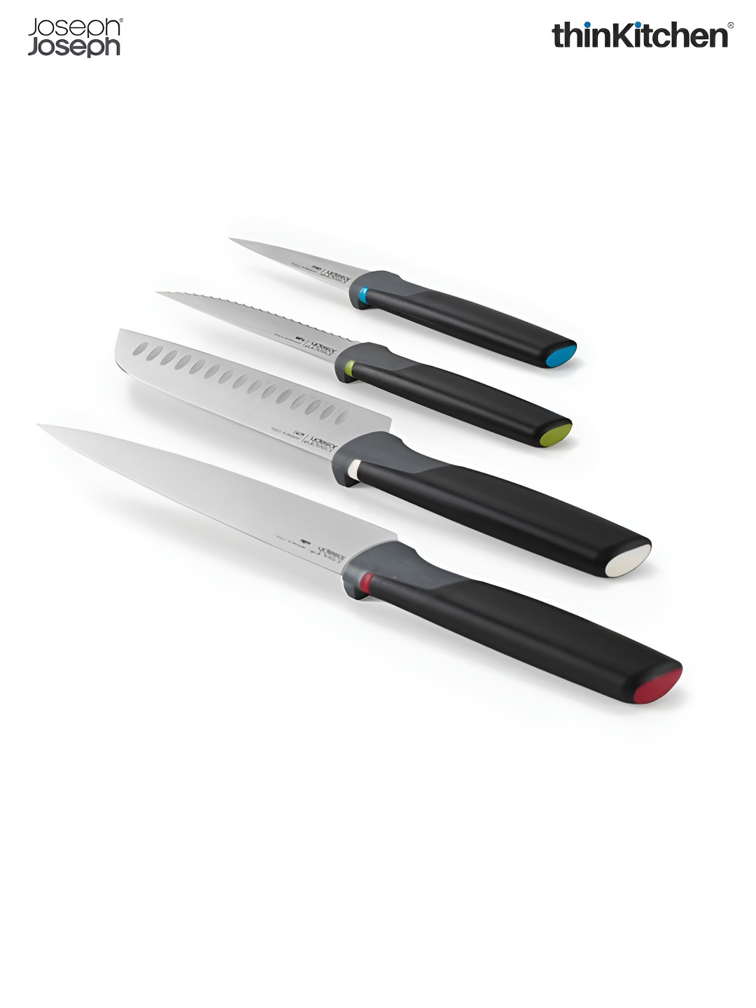 Joseph Joseph 8-Pcs Green & Blue Textured Chopping Board Set With Case & Knives