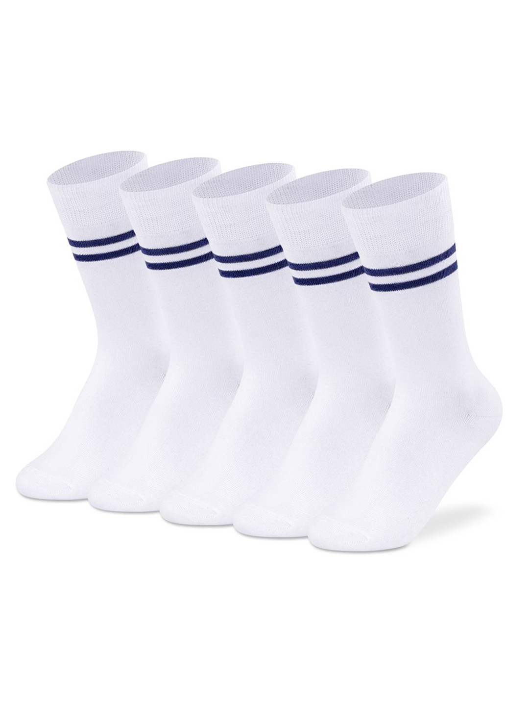 Supersox Unisex Kids Pack Of 5 Striped Regular School Uniform Socks