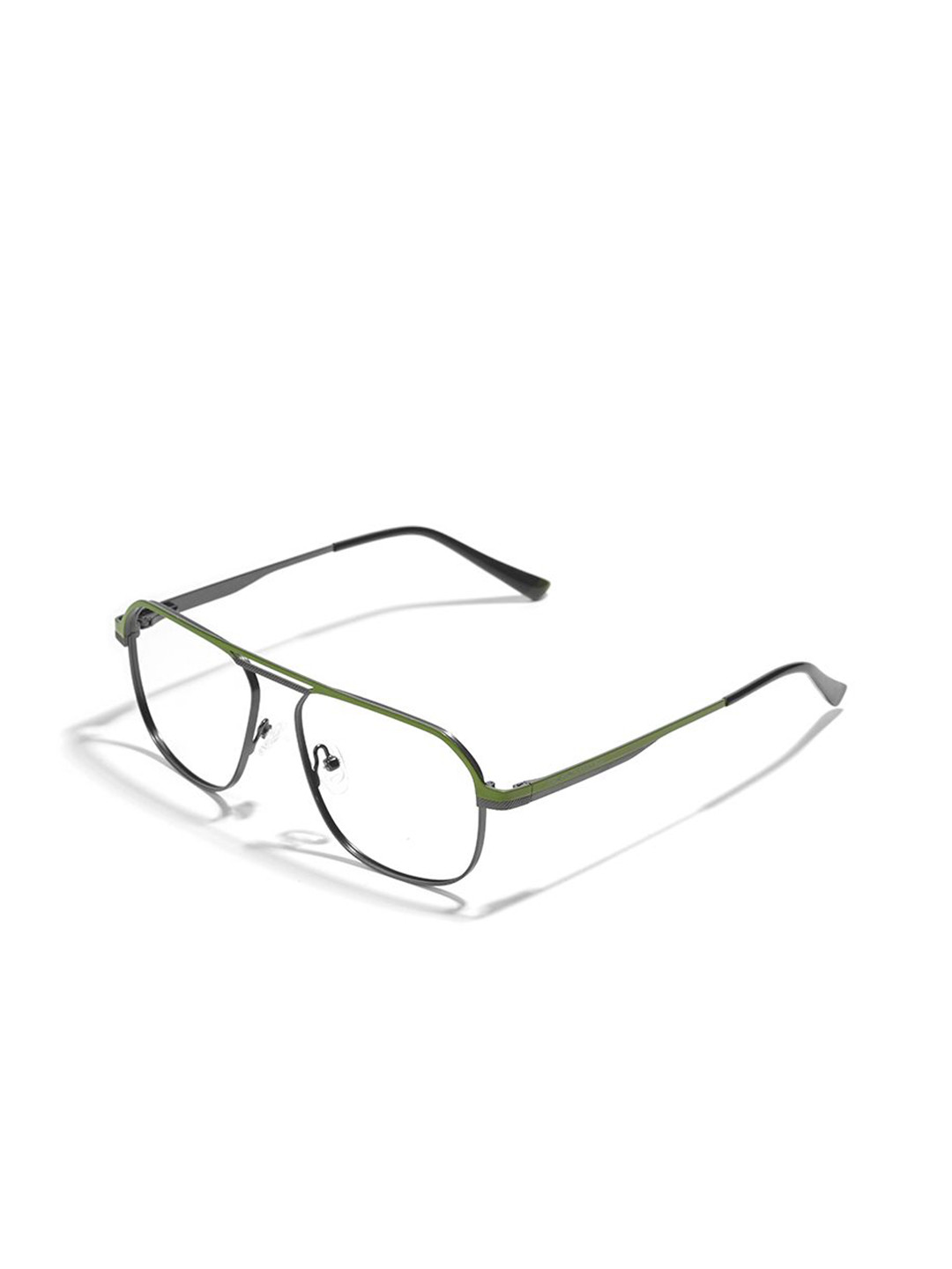 SAM & MARSHALL Gallium Green & Black Full Rim Glasses Square Frames