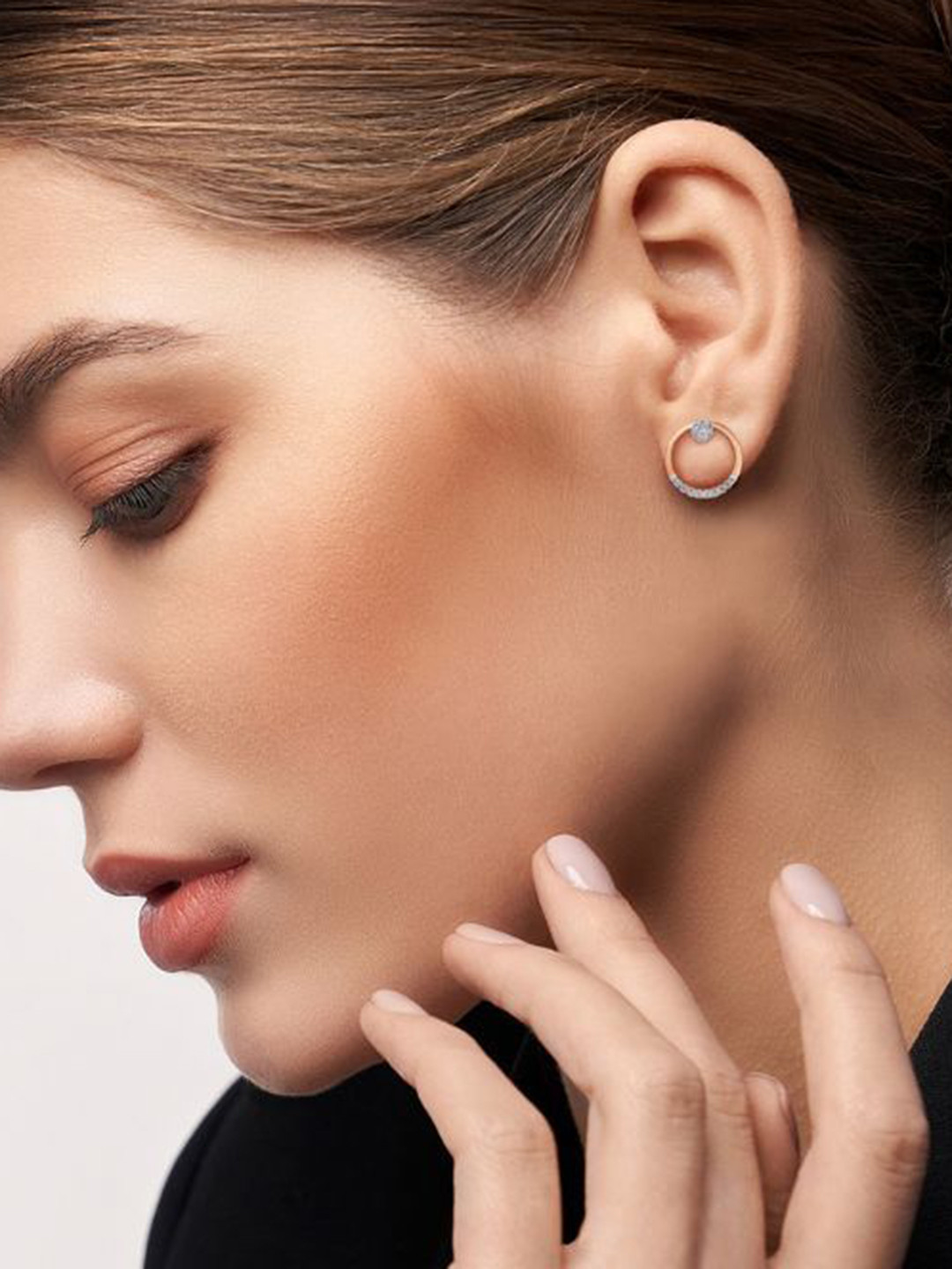 Emori Brilliant Orbit Lab Diamond Earring in 18KT Gold