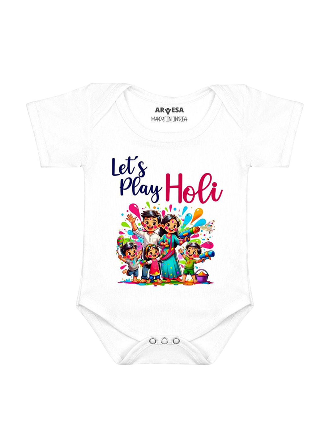 Arvesa Infants Lets Play Holi Printed Romper