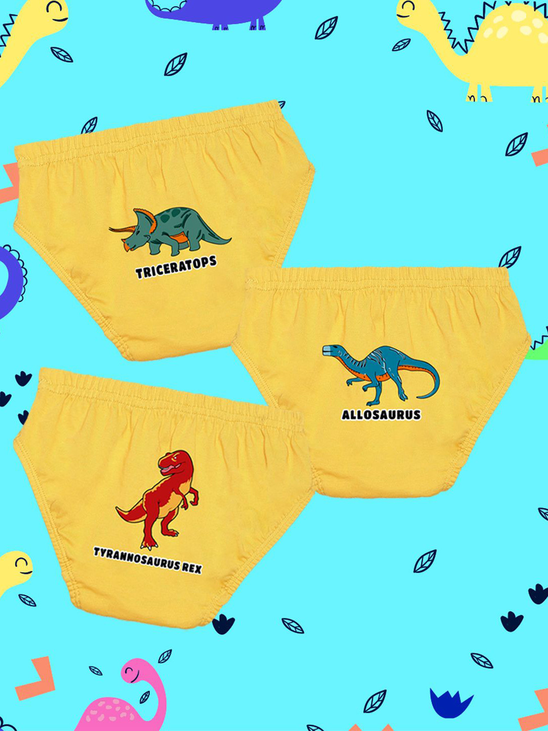 NUSYL Boys Pack Of 3 Printed Cotton Basic Briefs - NUBCBRFPO3.0128