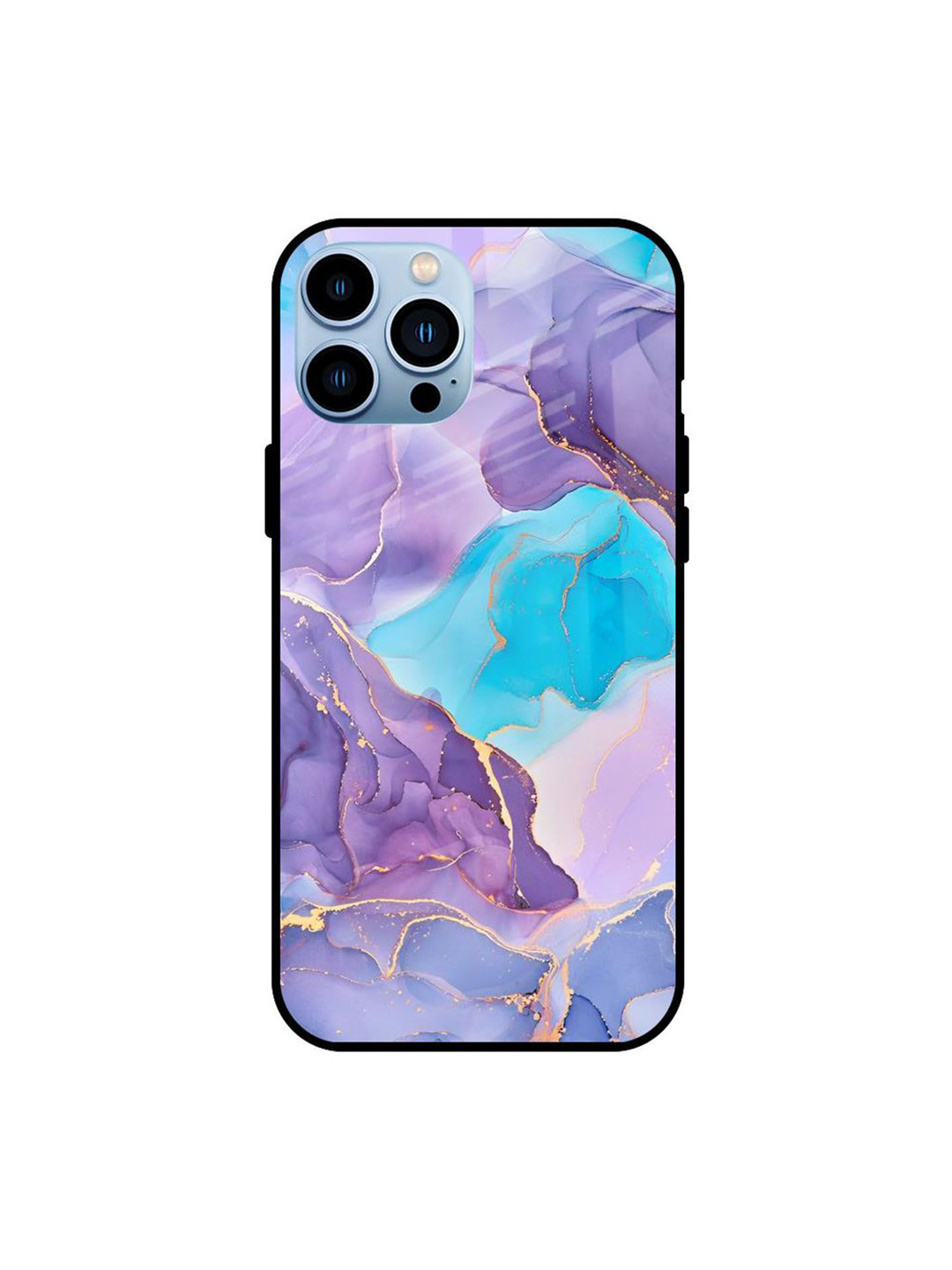 QRIOH Alcohol ink Marble Real Printed iPhone 13 Pro Back Case