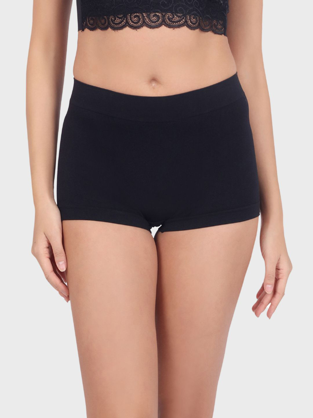 Luella Full Coverage Mide Rise Wide Band Elastic Waist Boyshorts