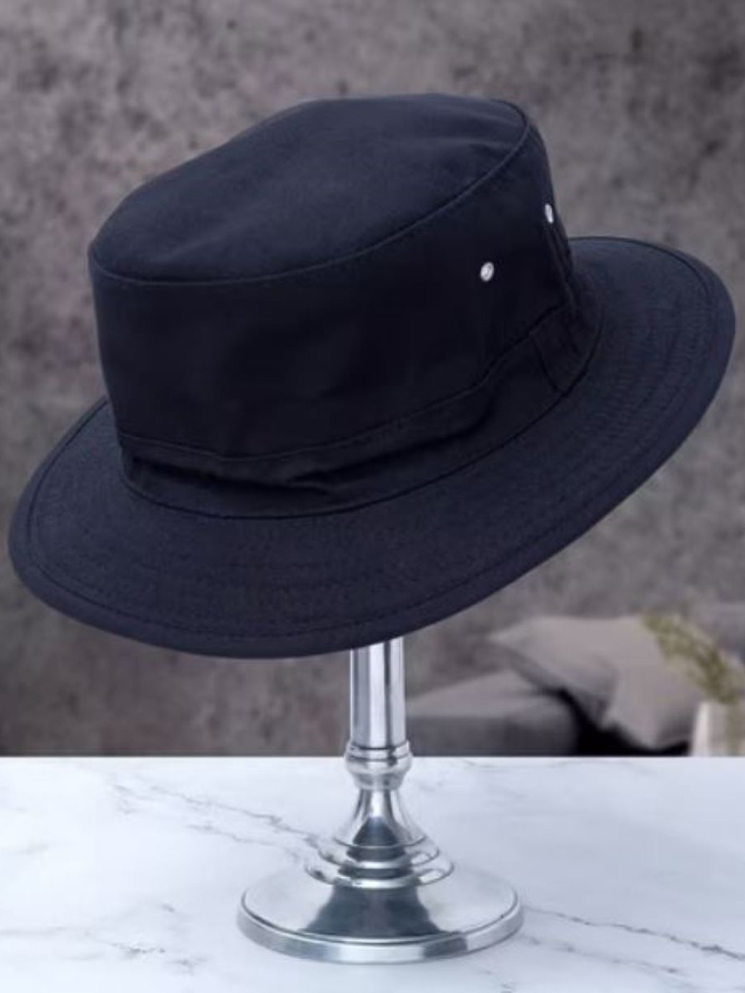 Infispace Men Blue Embroidered Bucket Hat